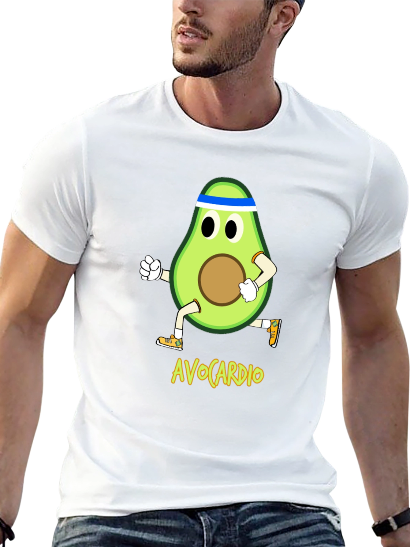 AvoCardio Running Avocado Black T-Shirt
