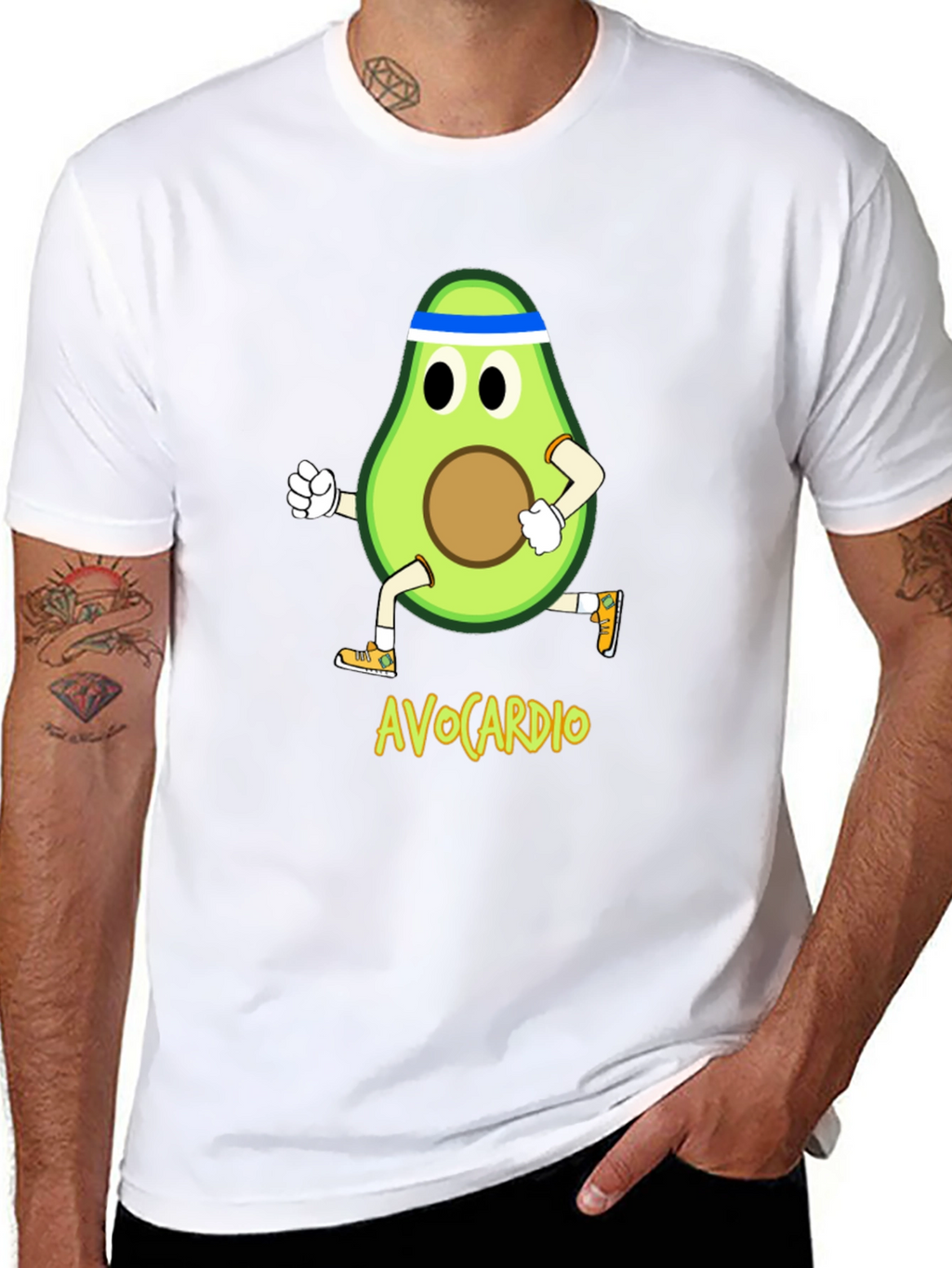 AvoCardio Running Avocado Black T-Shirt