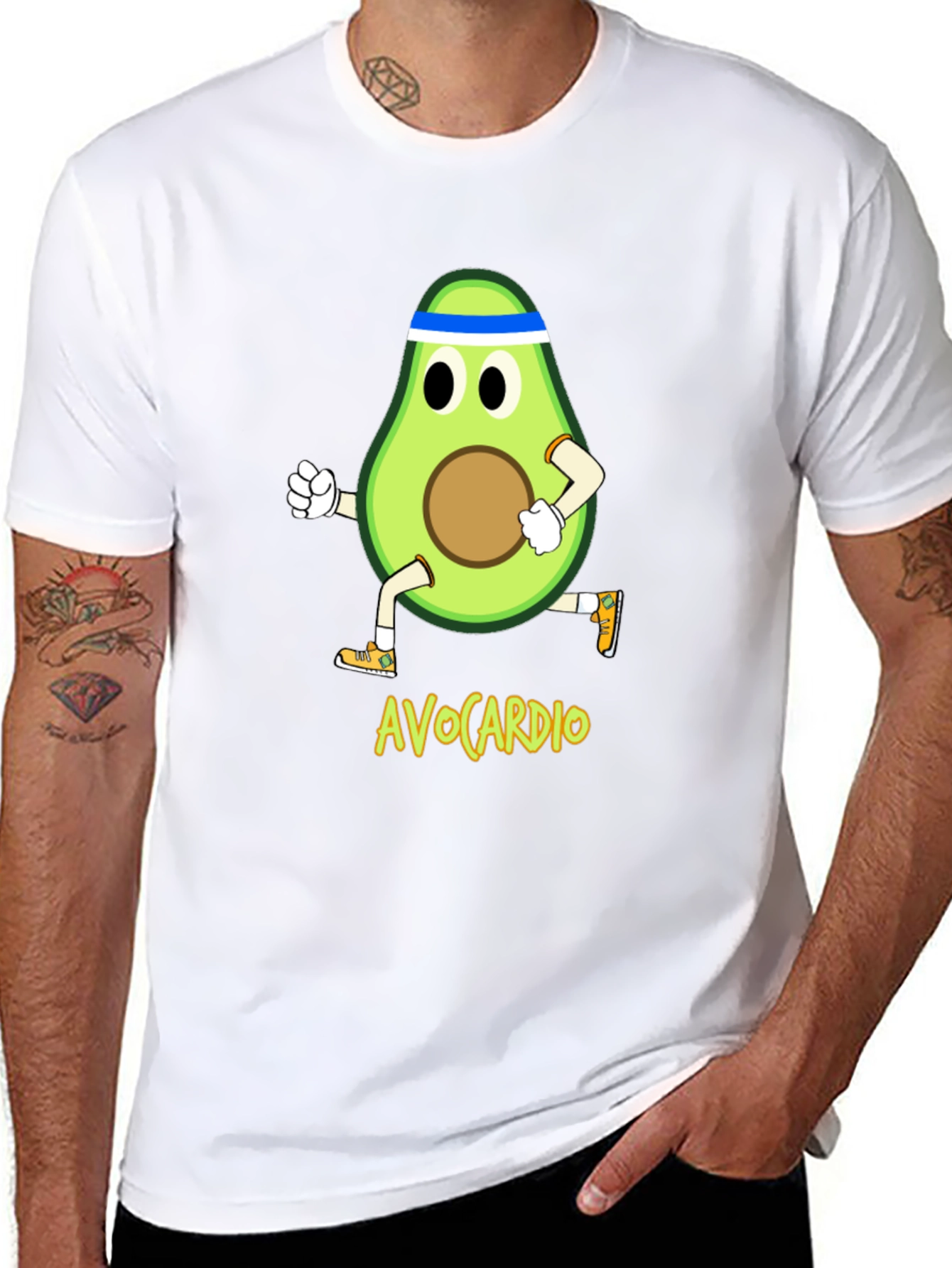 AvoCardio Running Avocado Black T-Shirt