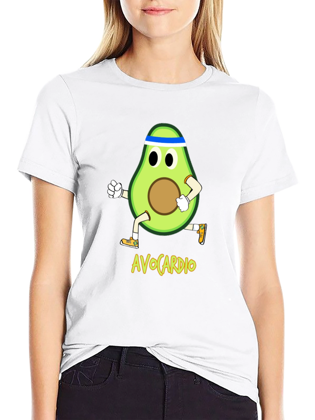 AvoCardio Running Avocado Black T-Shirt