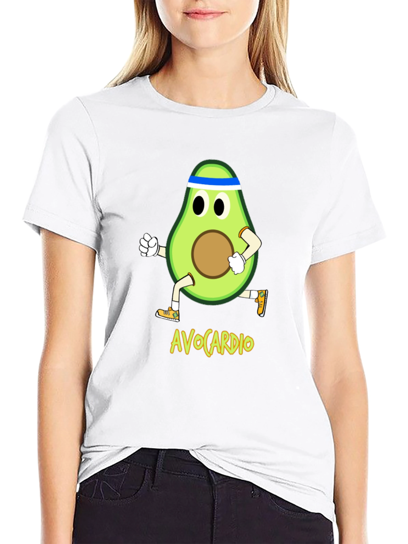 AvoCardio Running Avocado Black T-Shirt