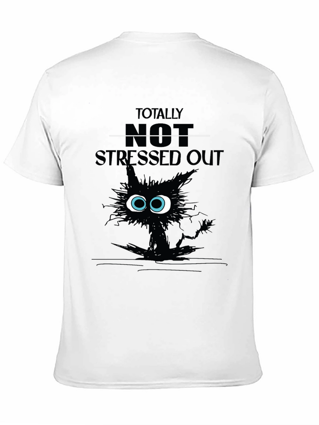 Totally Not Stressed Out Cat Graphic T-Shirt
