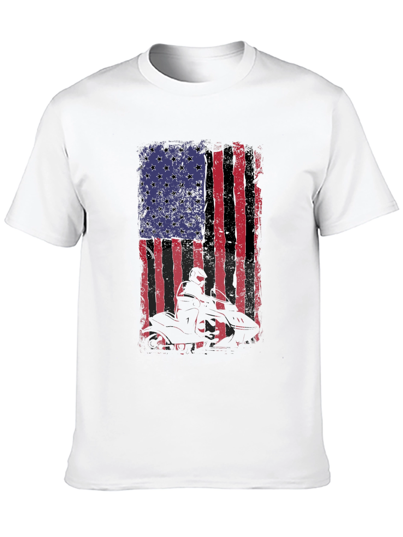 American Flag ATV Rider Graphic Tee