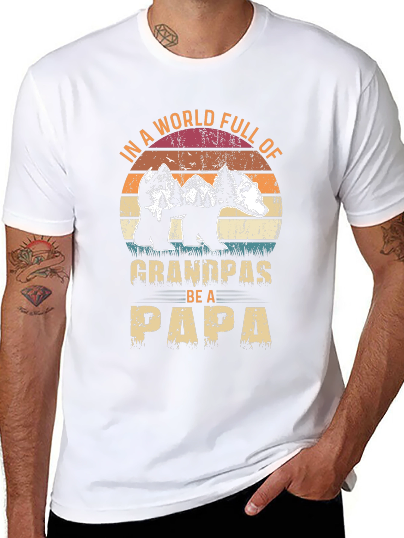 Grandpas Be A Papa Graphic T-Shirt