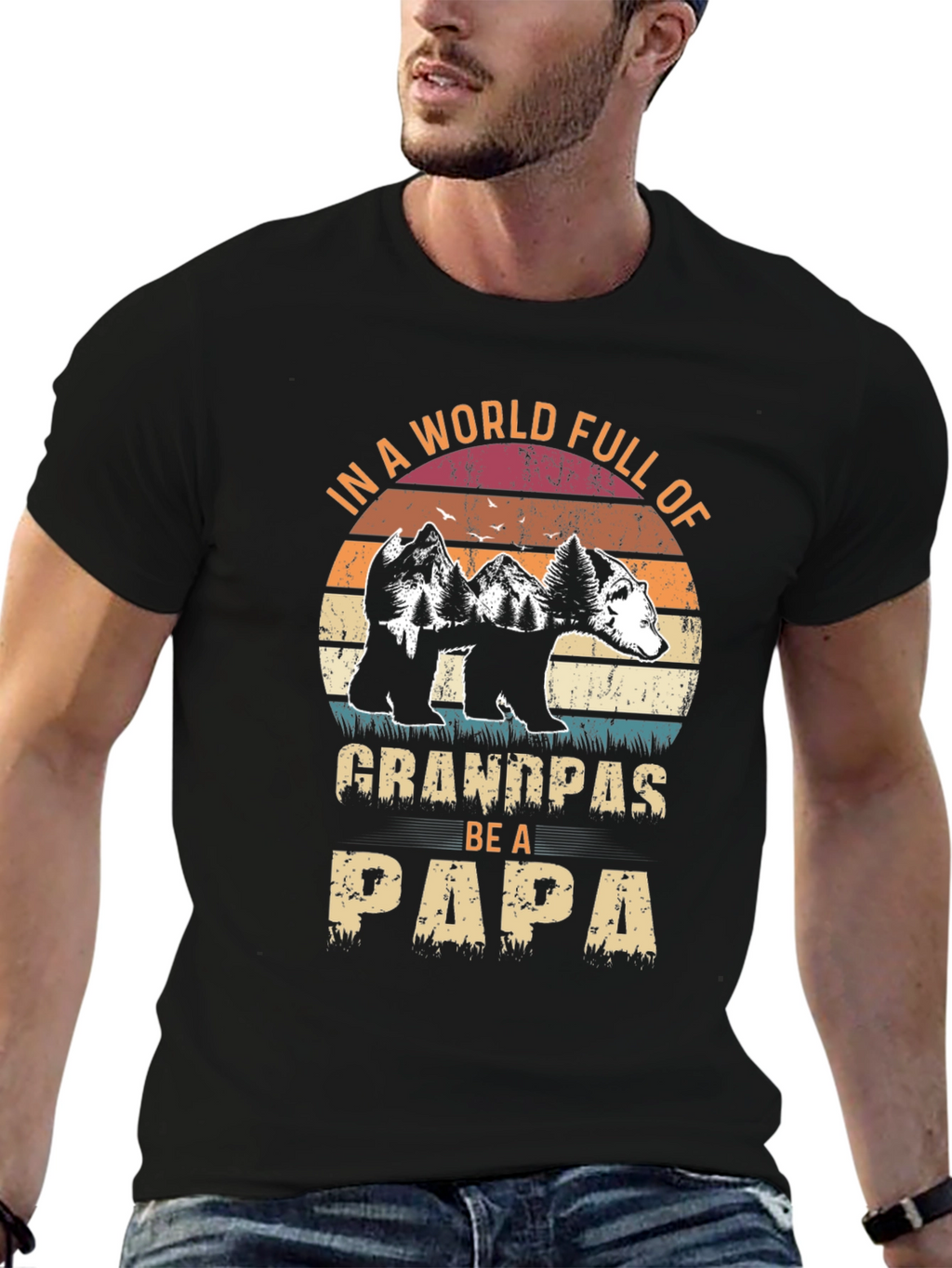Grandpas Be A Papa Graphic T-Shirt
