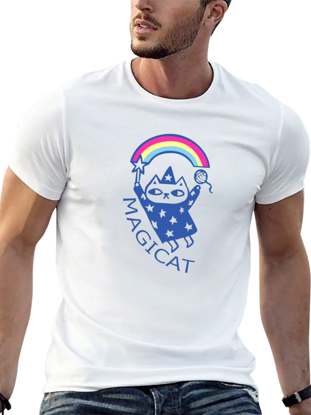 Magicat Graphic Tee - Black Unisex T-Shirt