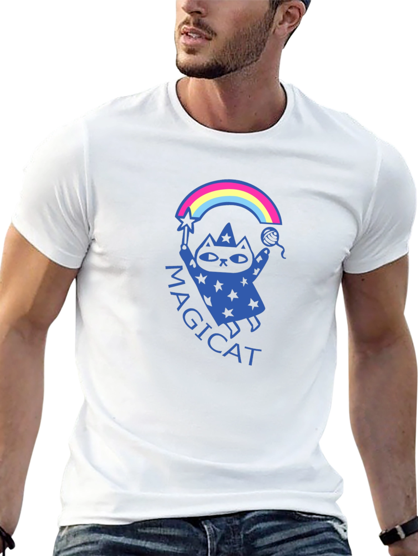 Magicat Graphic Tee - Black Unisex T-Shirt