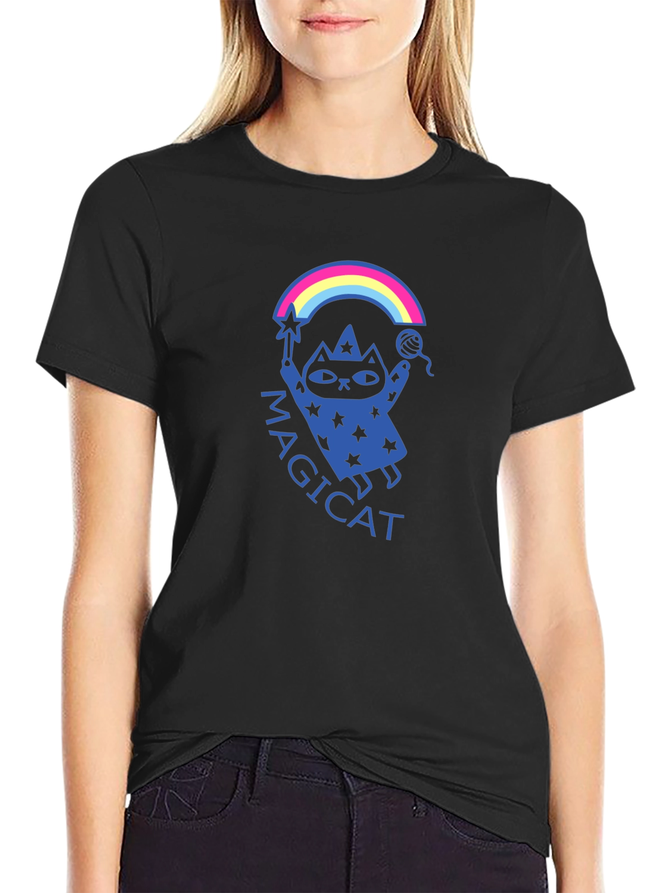 Magicat Graphic Tee - Black Unisex T-Shirt