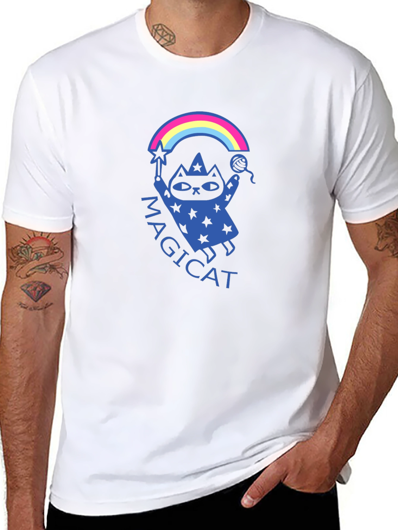 Magicat Graphic Tee - Black Unisex T-Shirt