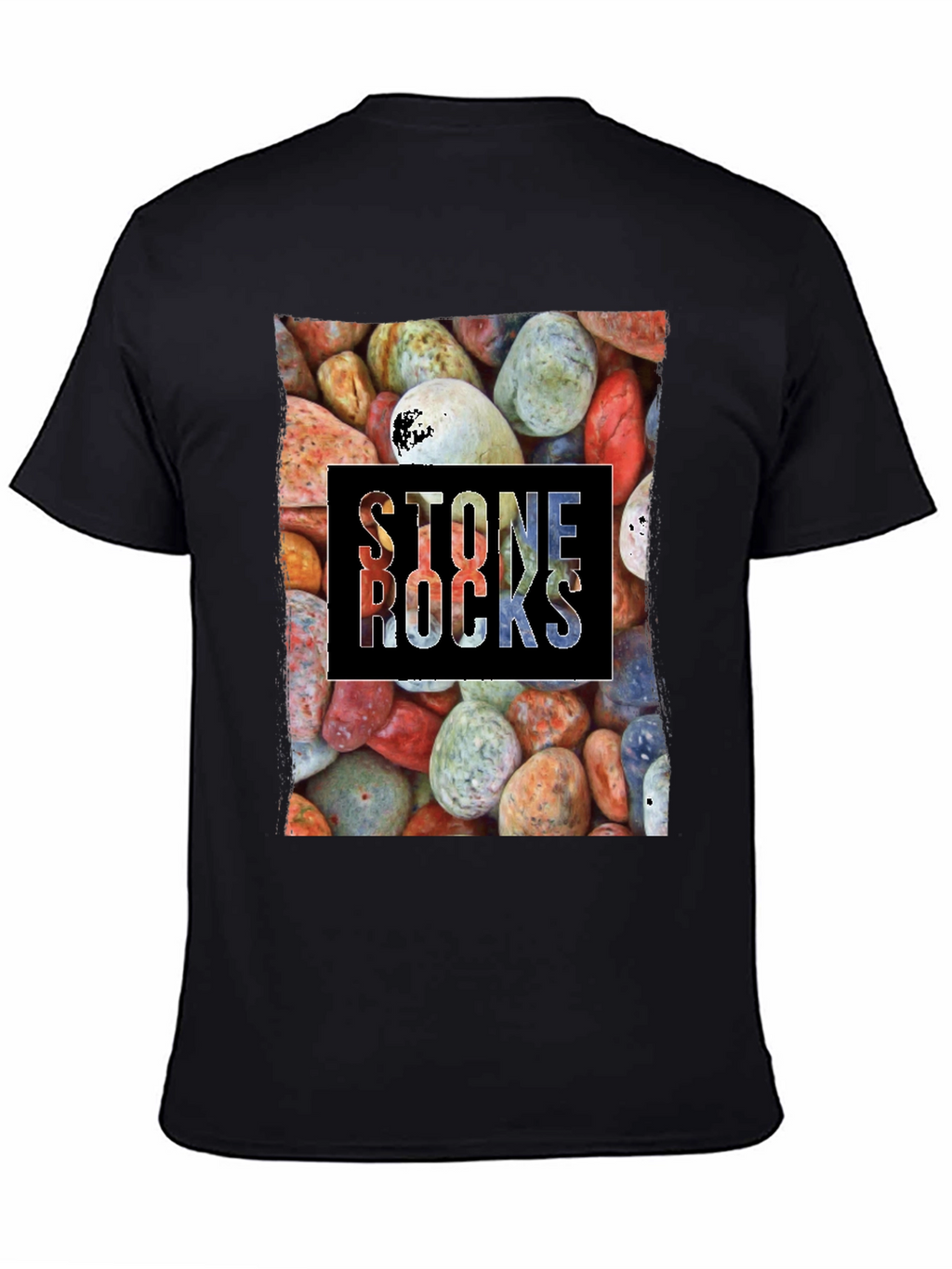 Stone Rocks Graphic T-Shirt - Black
