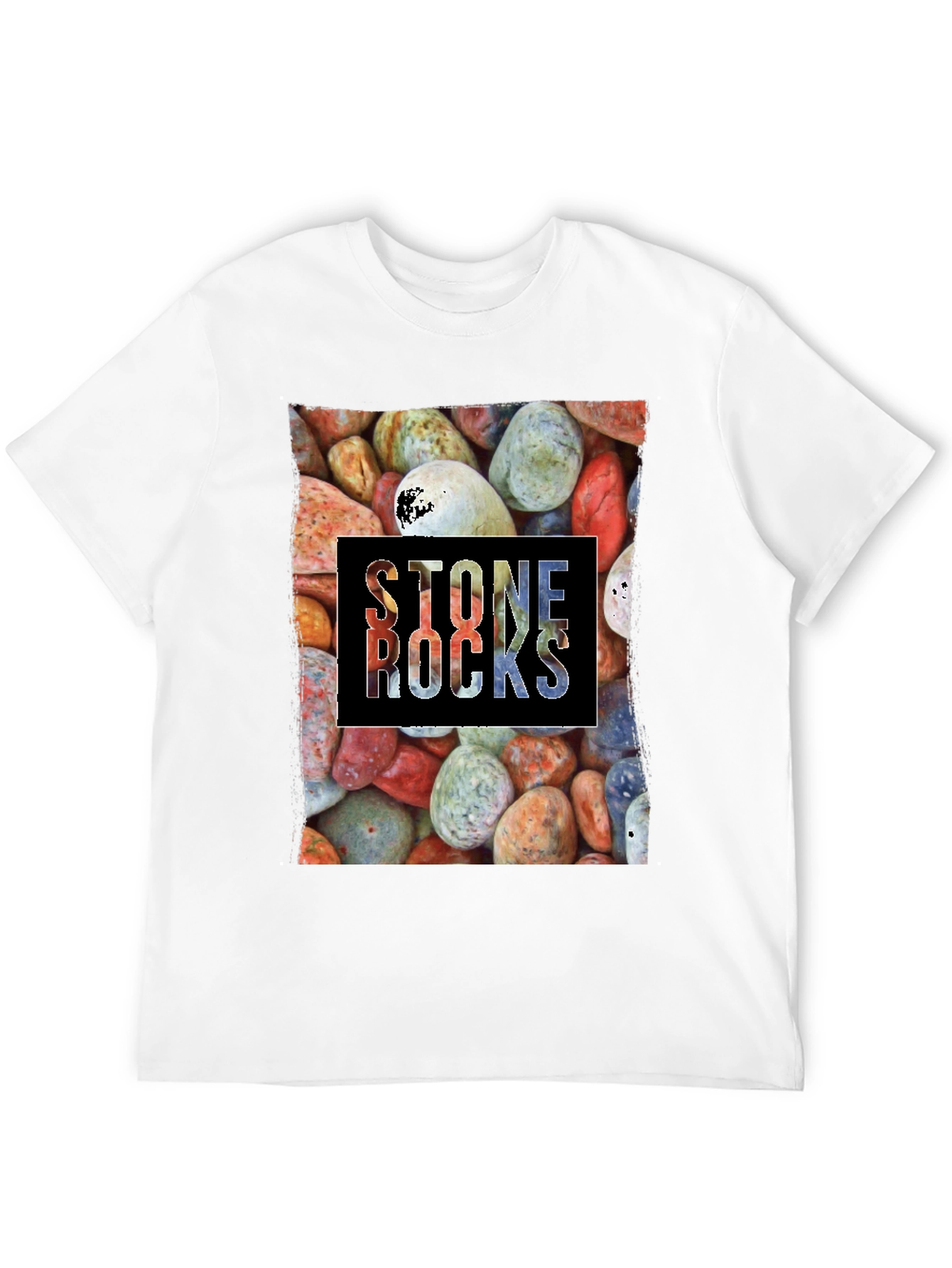 Stone Rocks Graphic T-Shirt - Black