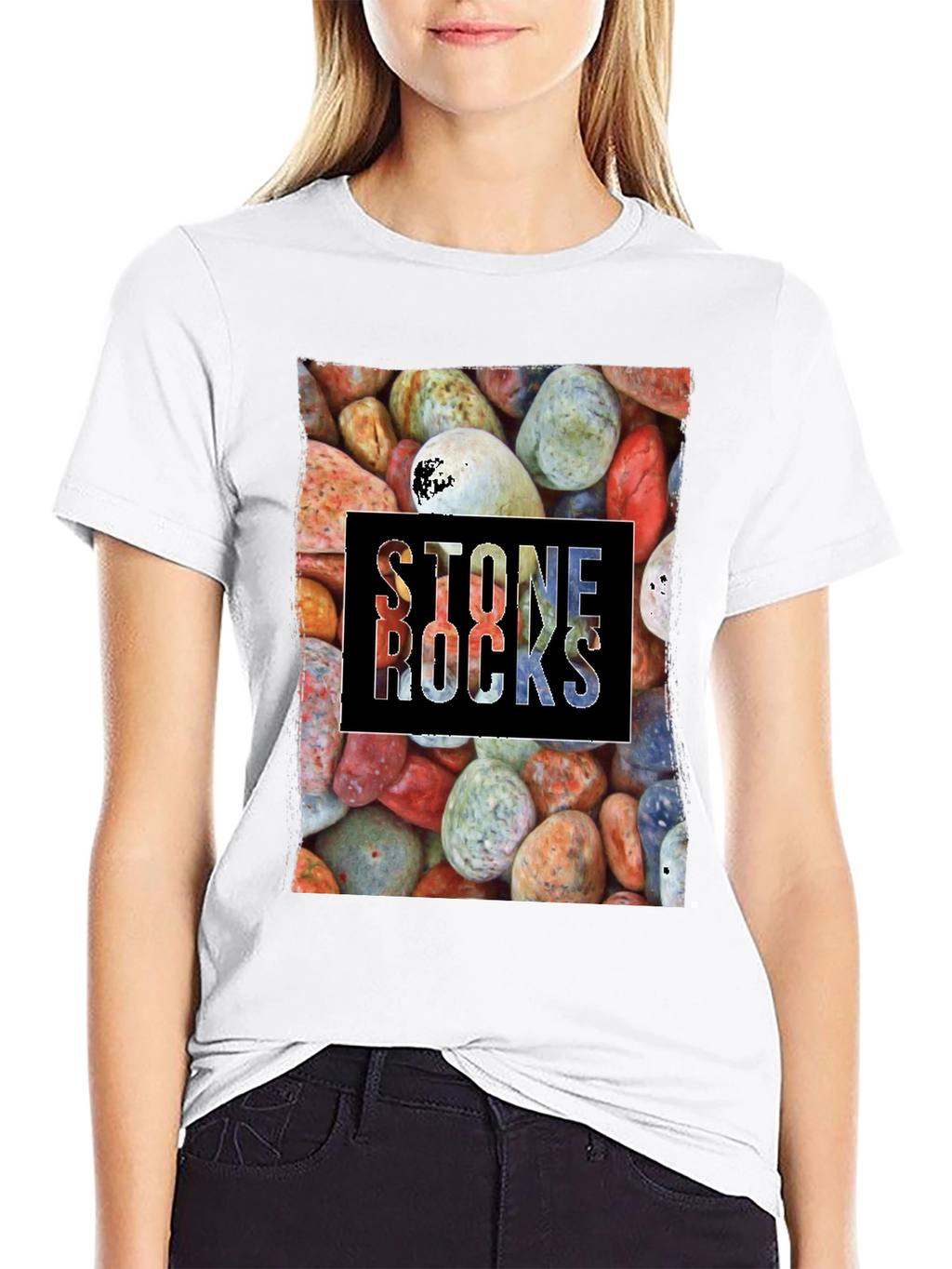 Stone Rocks Graphic T-Shirt - Black