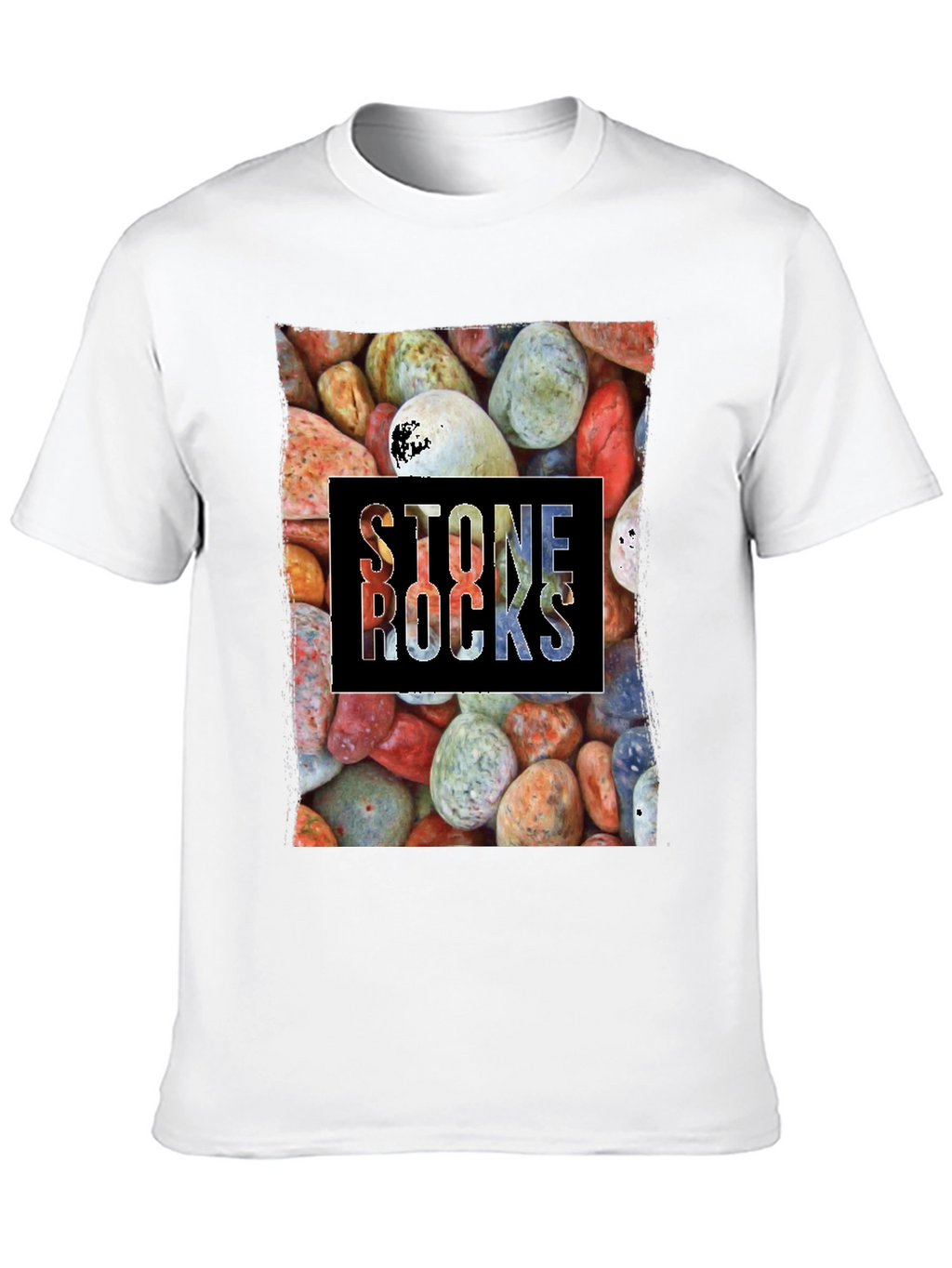 Stone Rocks Graphic T-Shirt - Black