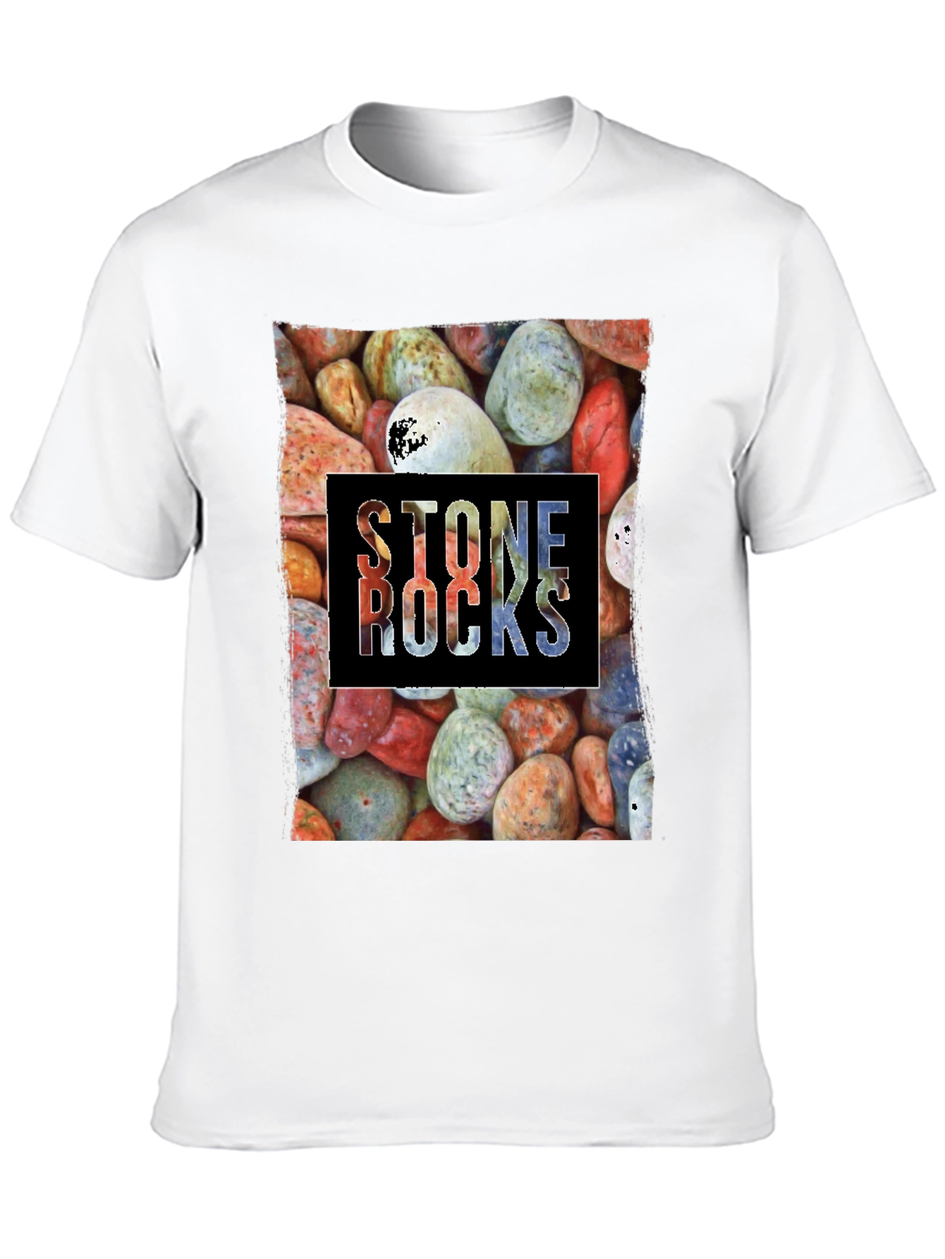 Stone Rocks Graphic T-Shirt - Black