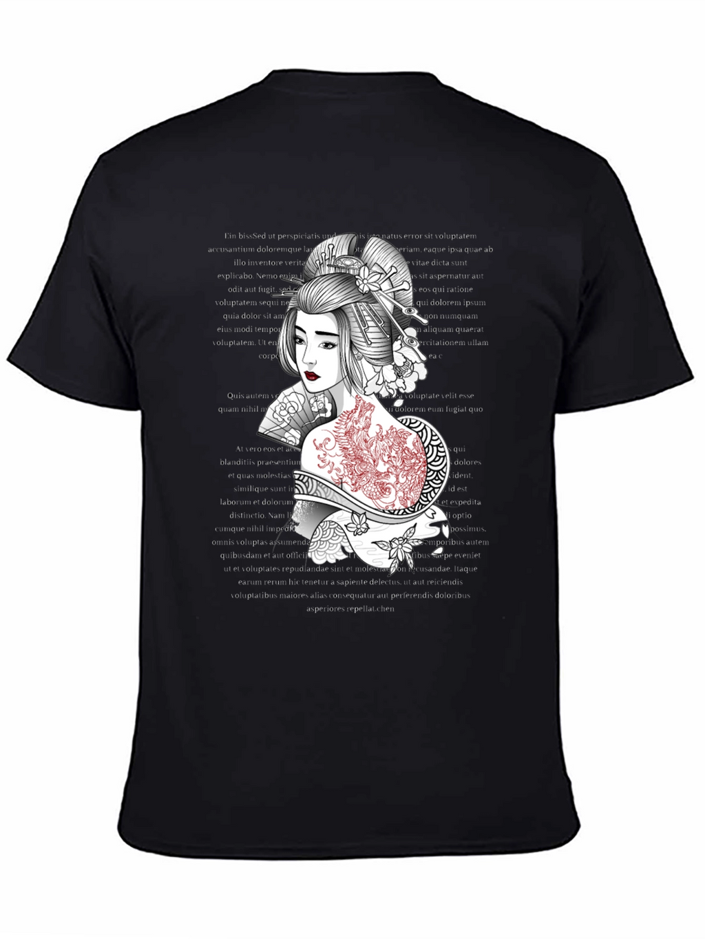 Geisha Graphic Tee: Artistic Style Comfortable Fit