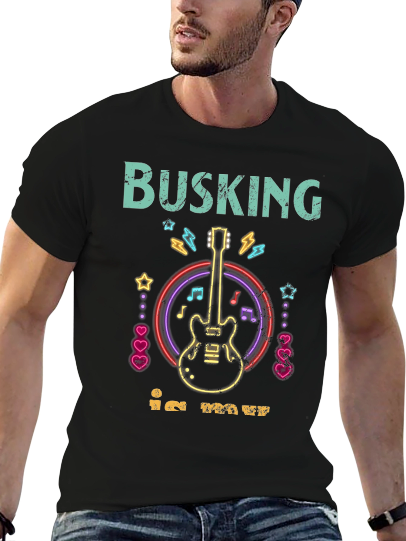 Busking in May Graphic Tee - Musician T-Shirt