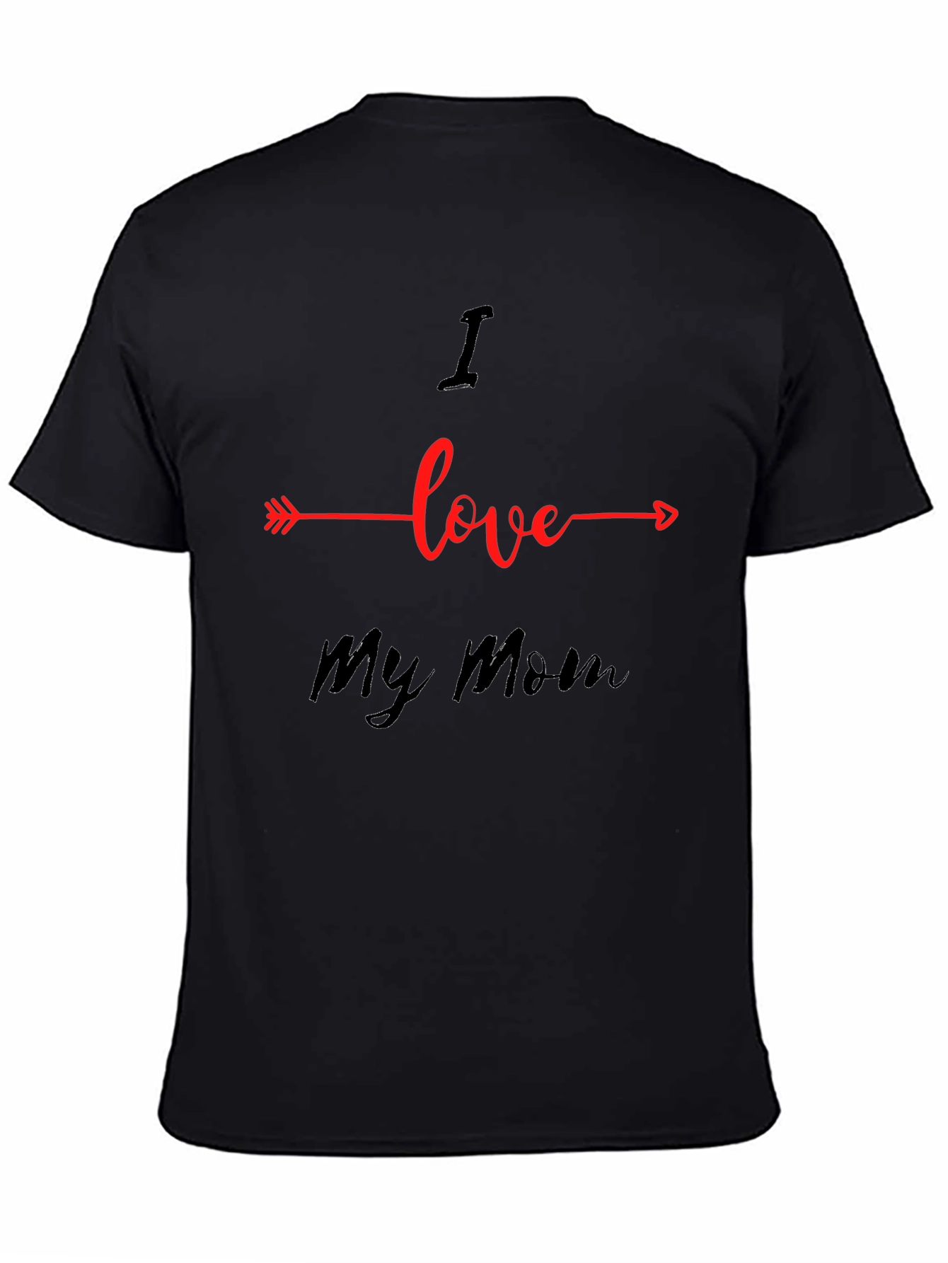 I Love My Mom Graphic Tee - Mens Black T-Shirt