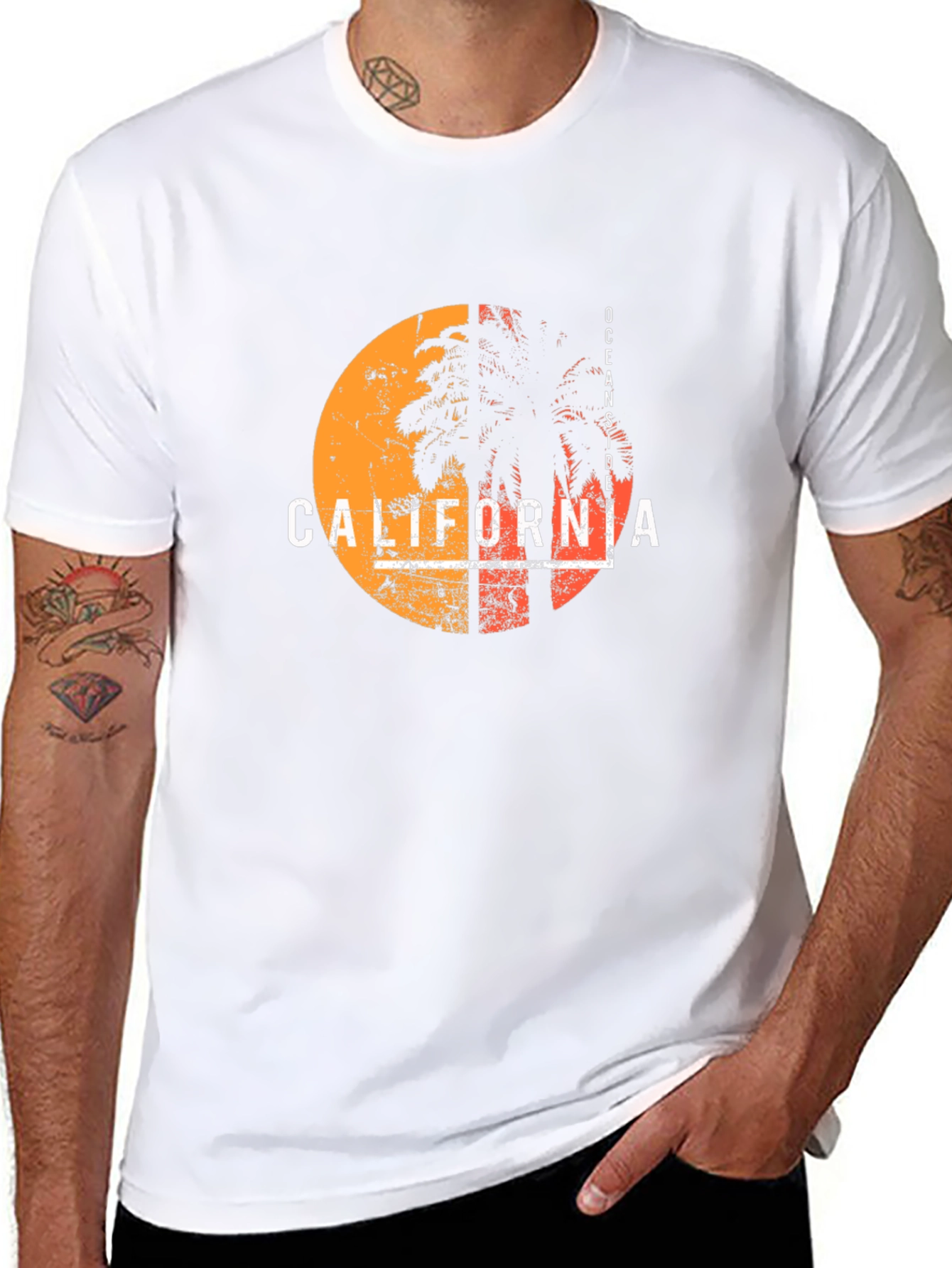 California Palm Tree Graphic T-Shirt