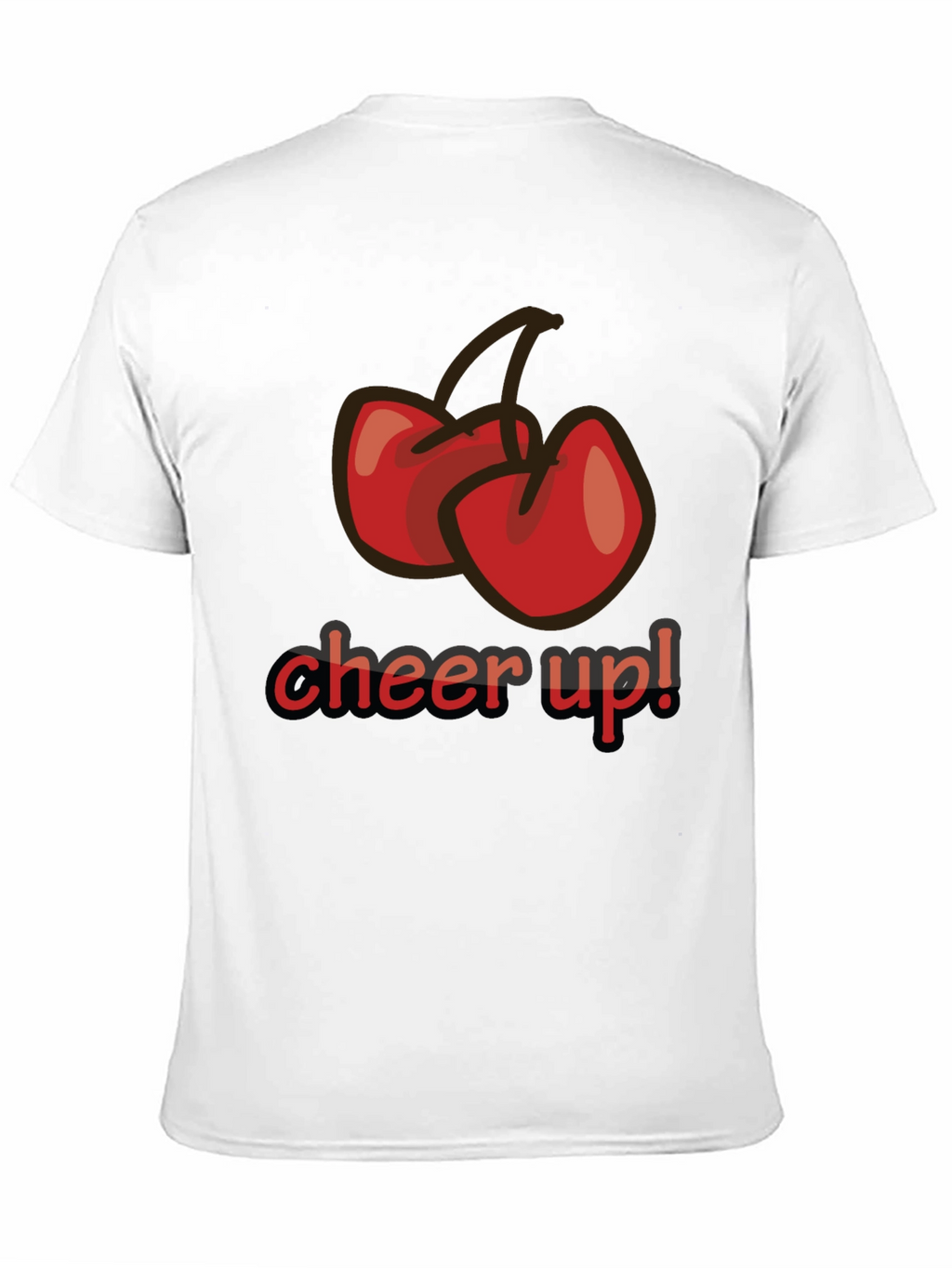 Cheer Up! Cherry Graphic Black T-Shirt