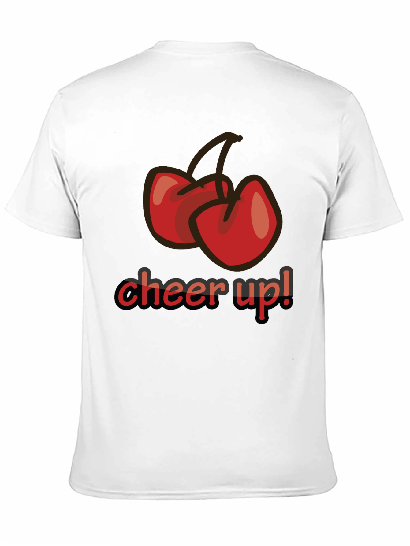 Cheer Up! Cherry Graphic Black T-Shirt