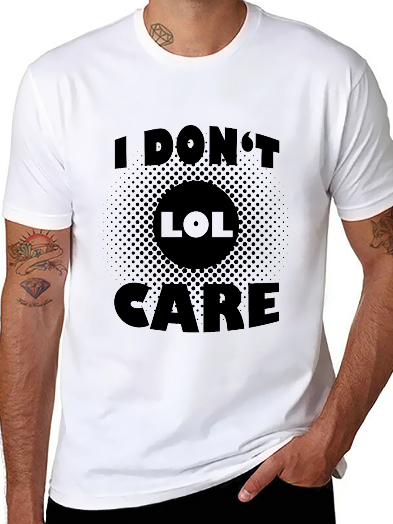 I Dont LOL Care Black T-Shirt
