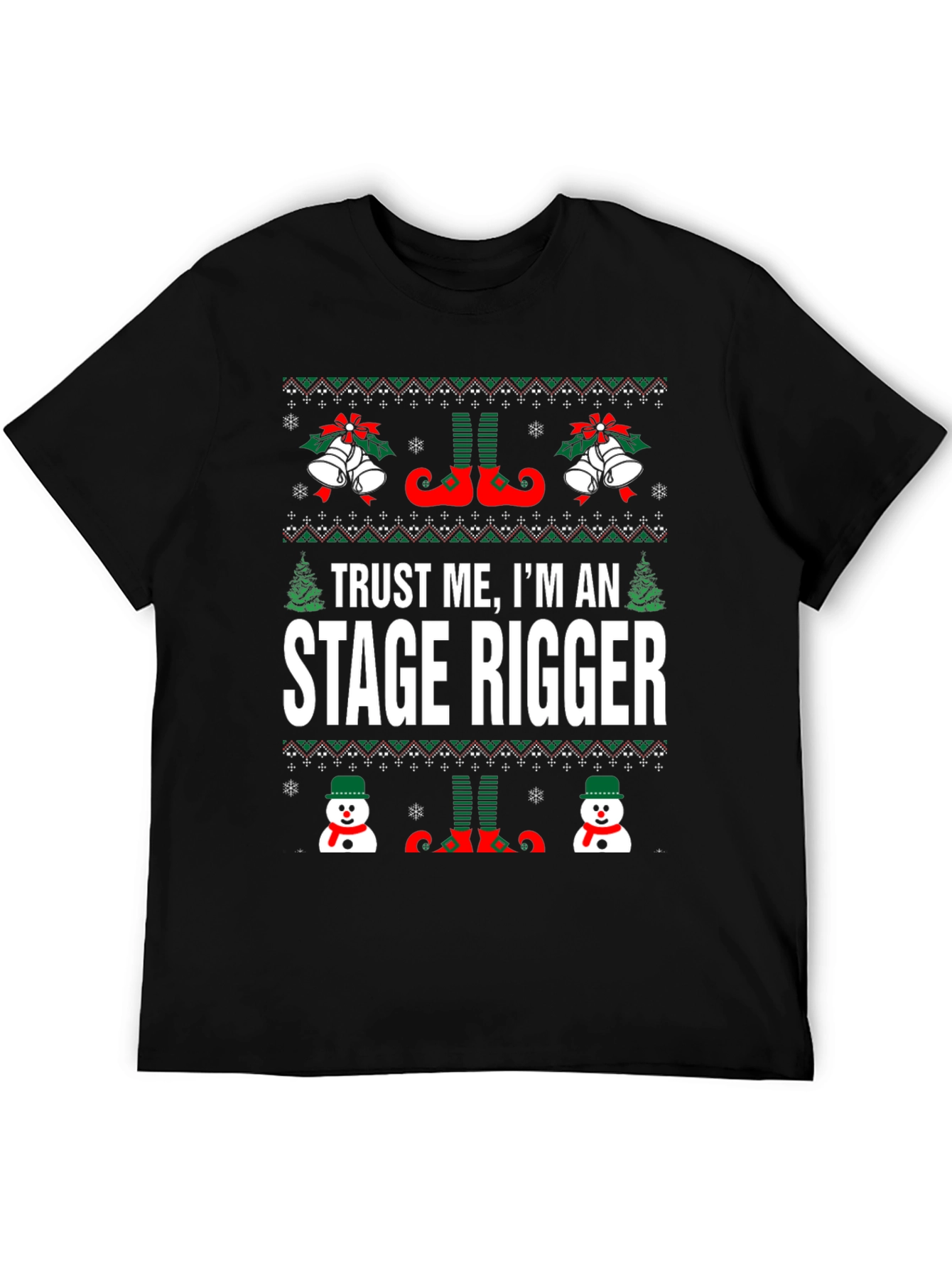 Funny Stage Rigger Christmas Graphic Tee