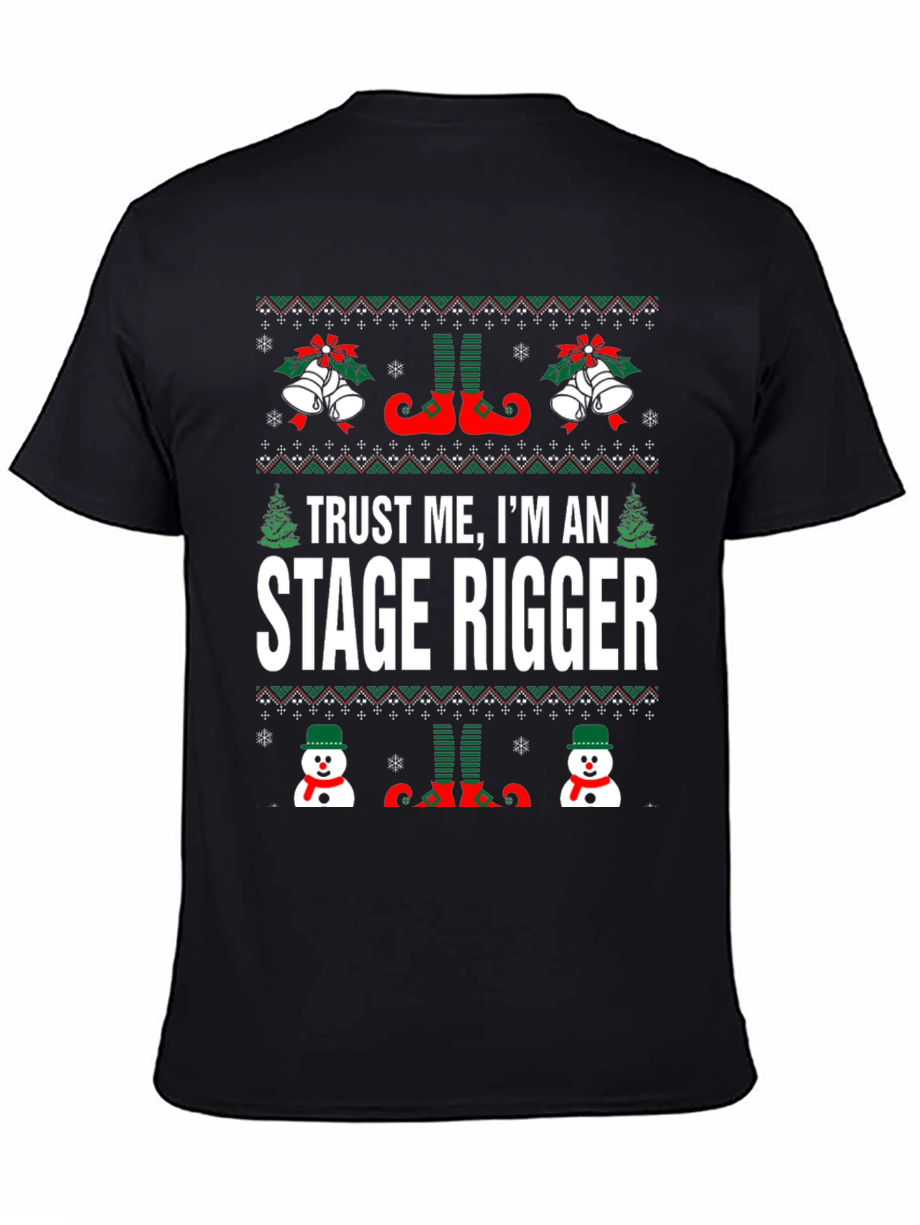 Funny Stage Rigger Christmas Graphic Tee