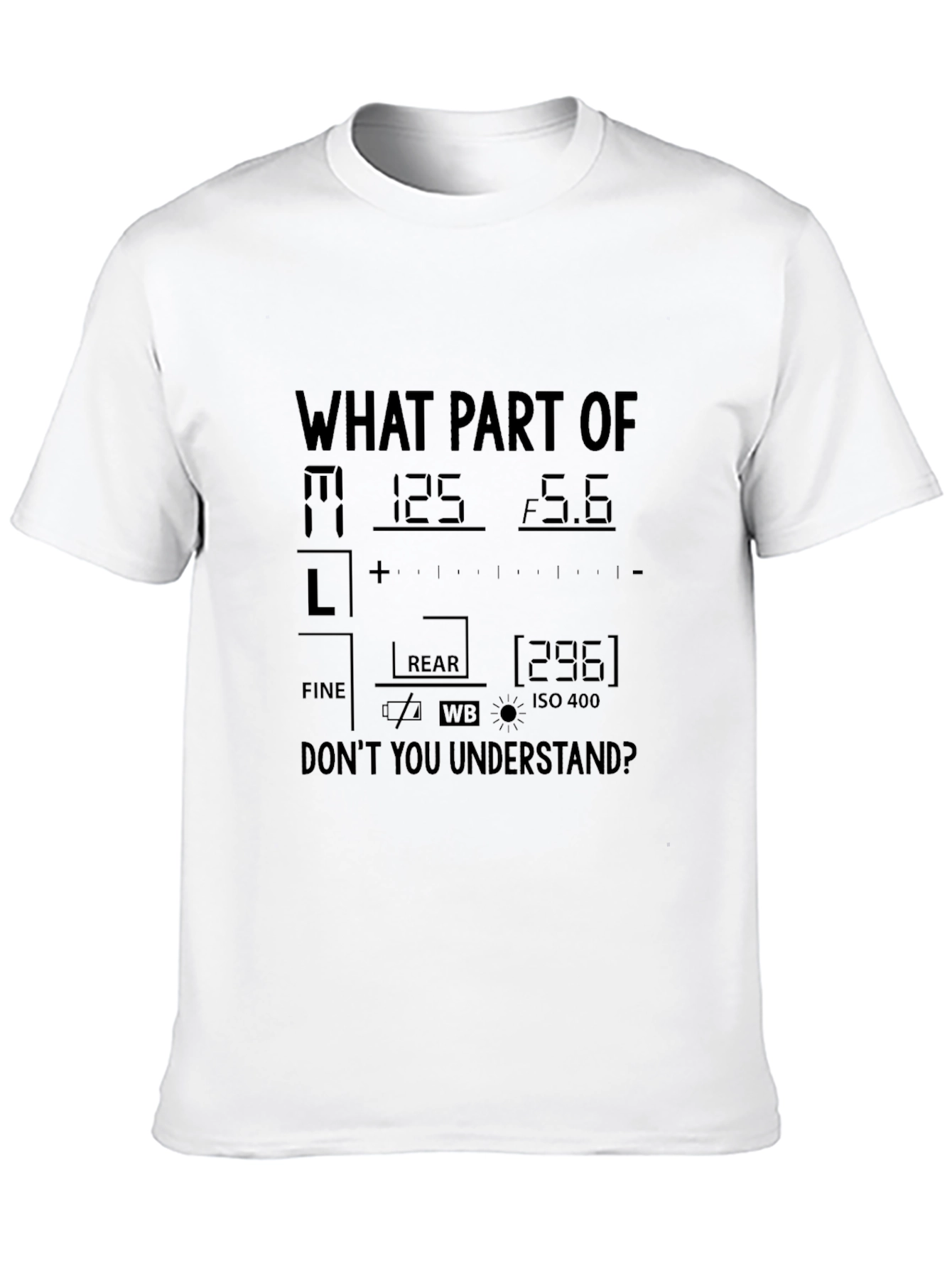 Photographer T-Shirt Camera Settings Funny Photography Shirt