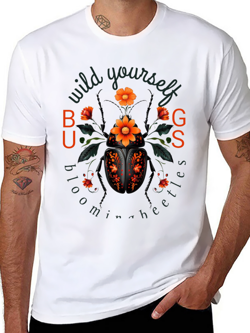 Blooming Beetle Graphic T-Shirt