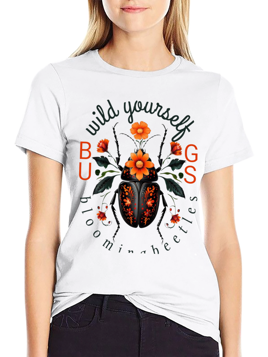 Blooming Beetle Graphic T-Shirt