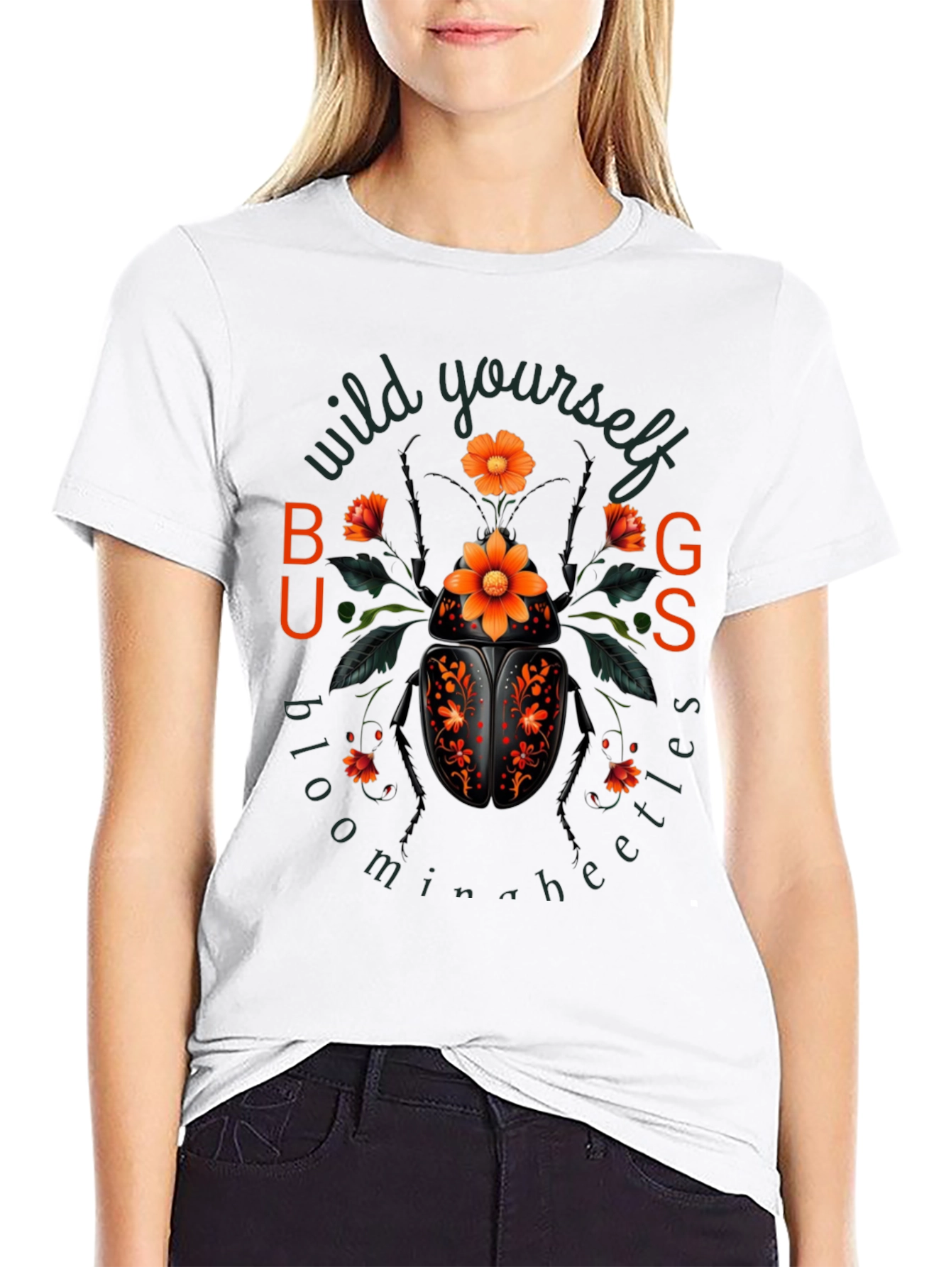 Blooming Beetle Graphic T-Shirt
