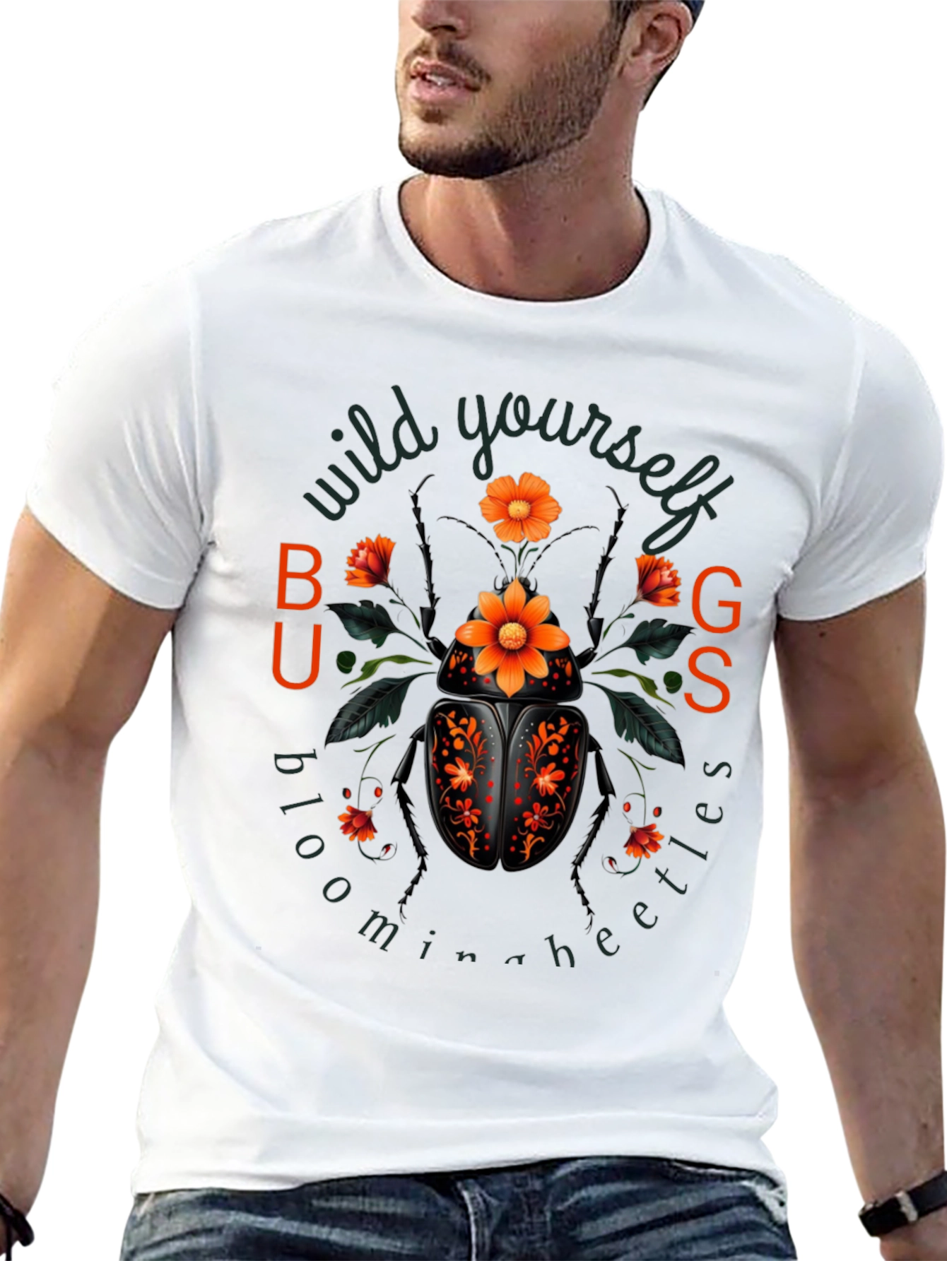 Blooming Beetle Graphic T-Shirt
