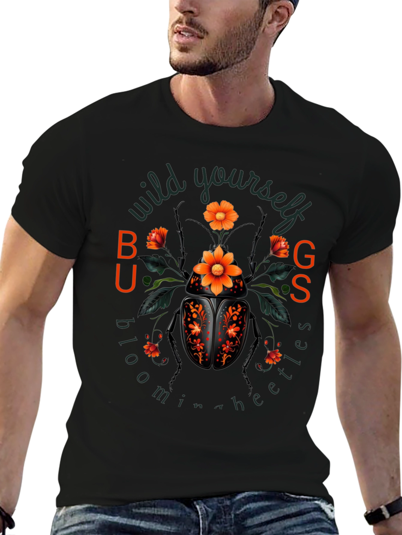 Blooming Beetle Graphic T-Shirt