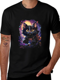 Black Cat Graphic Tee - Halloween Edition