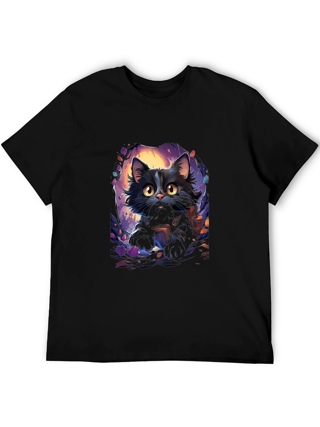 Black Cat Graphic Tee - Halloween Edition