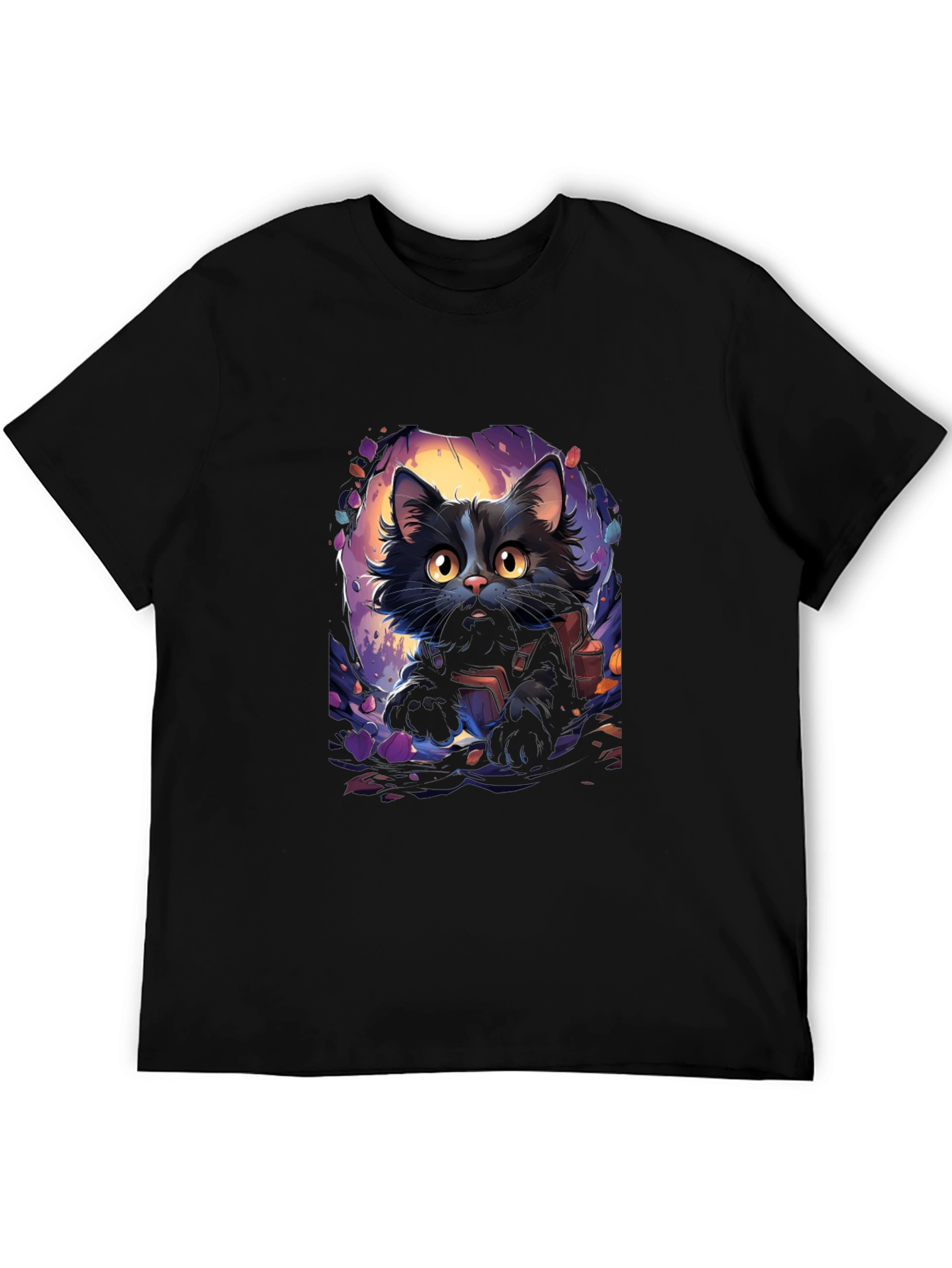 Black Cat Graphic Tee - Halloween Edition