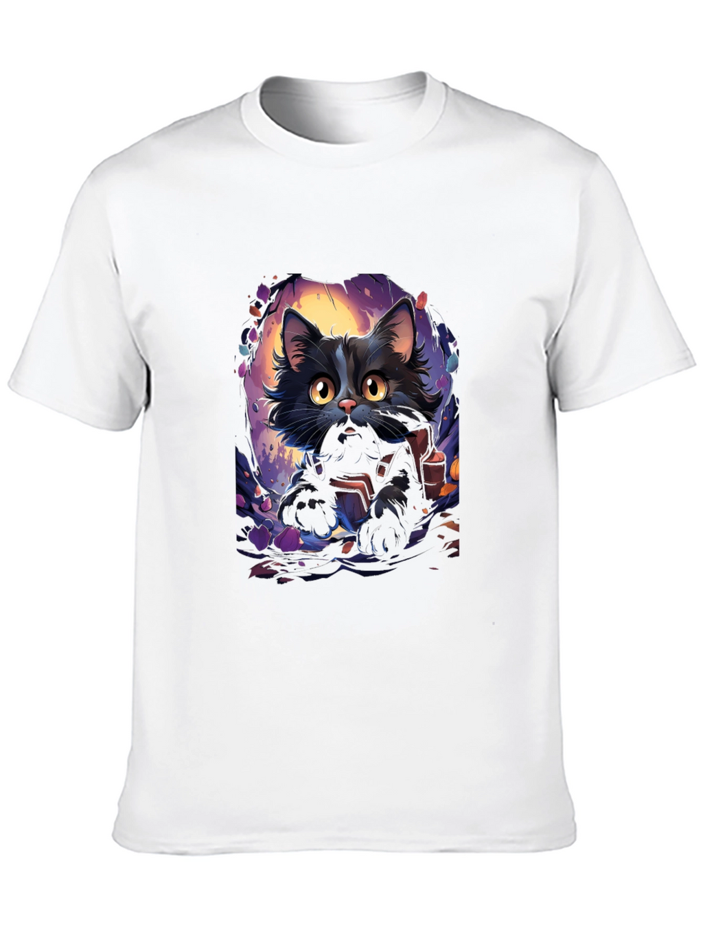 Black Cat Graphic Tee - Halloween Edition