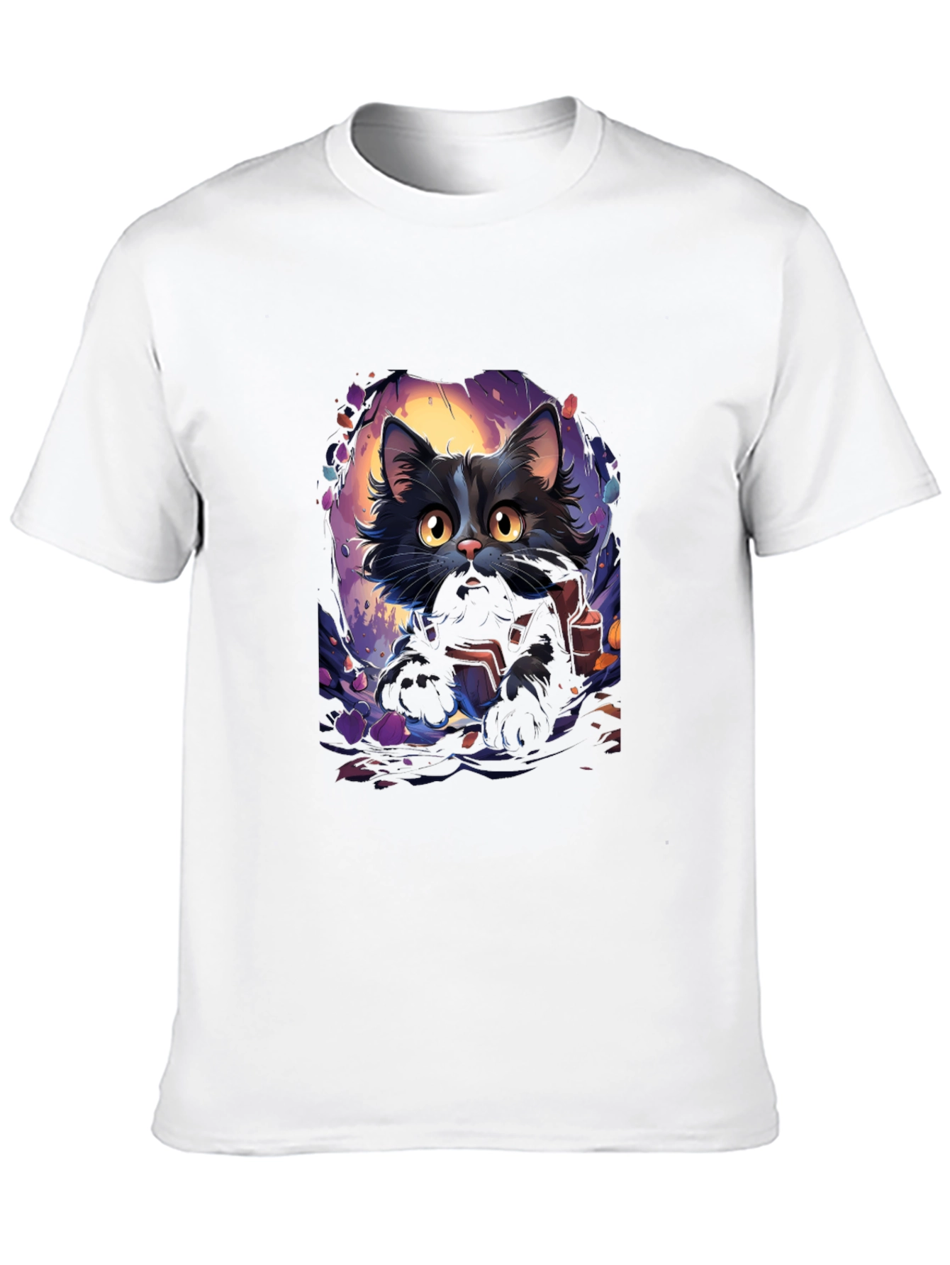 Black Cat Graphic Tee - Halloween Edition