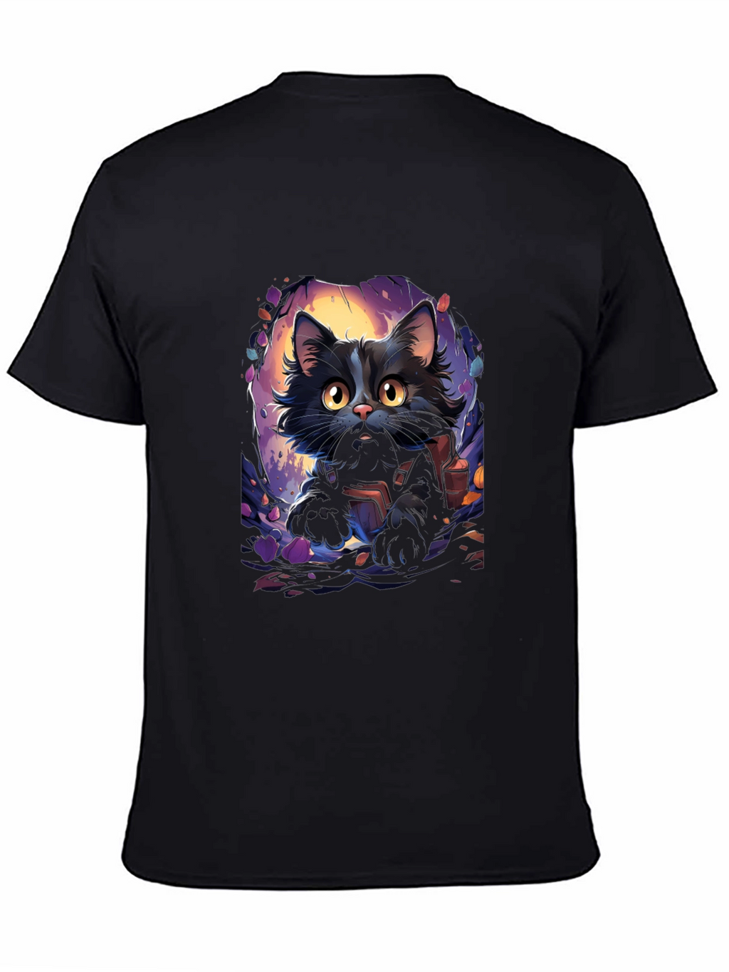 Black Cat Graphic Tee - Halloween Edition