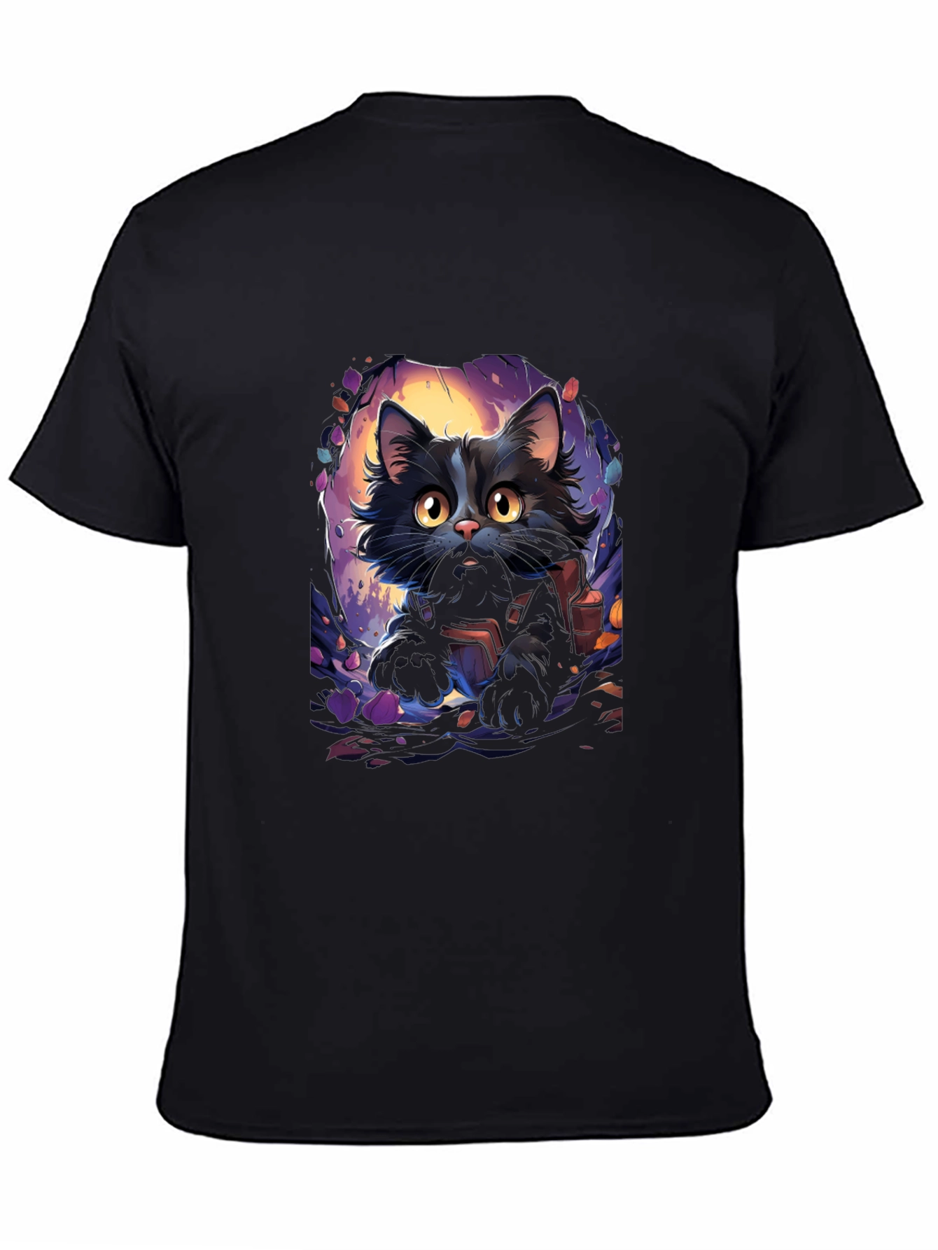 Black Cat Graphic Tee - Halloween Edition