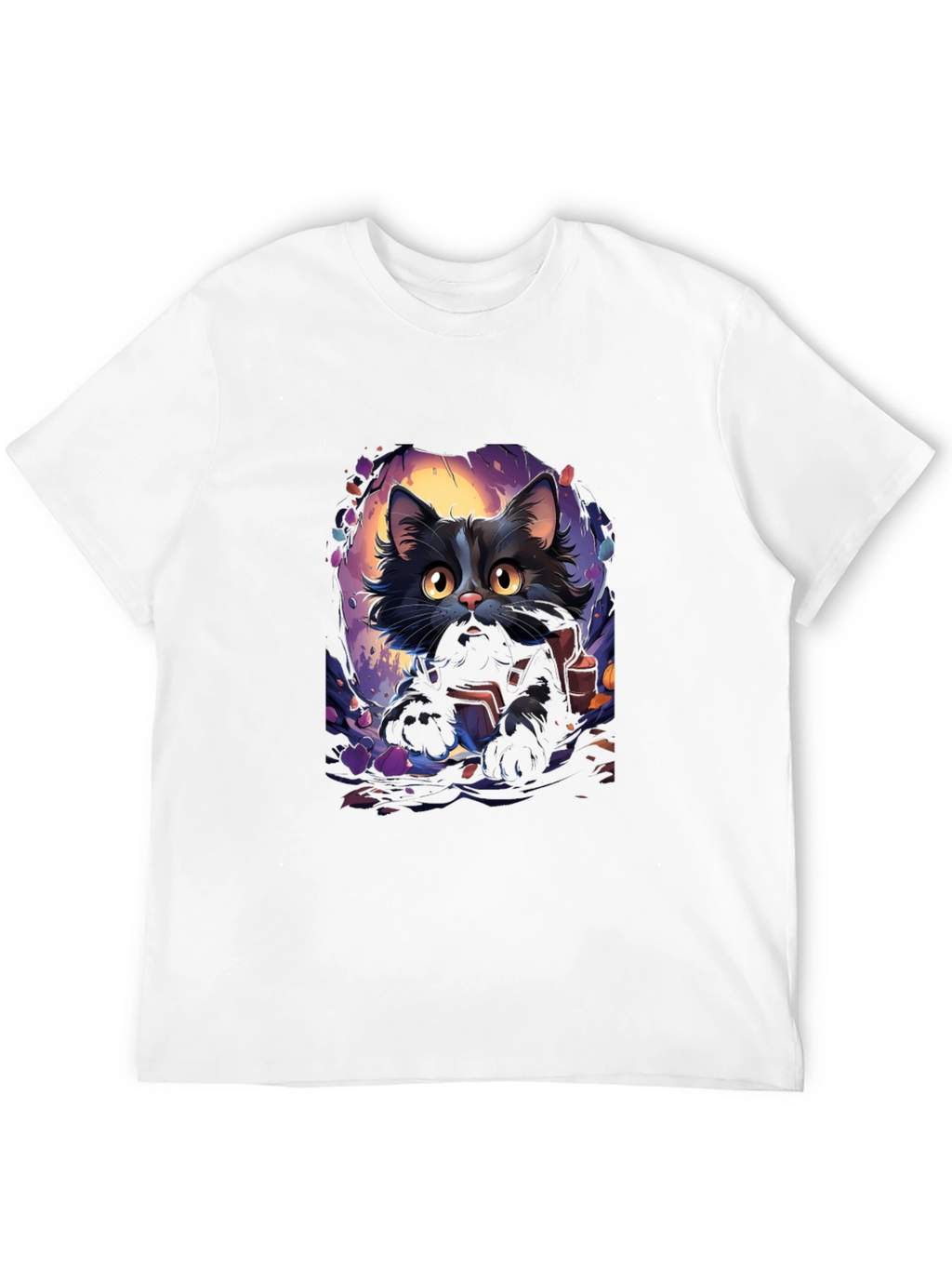 Black Cat Graphic Tee - Halloween Edition