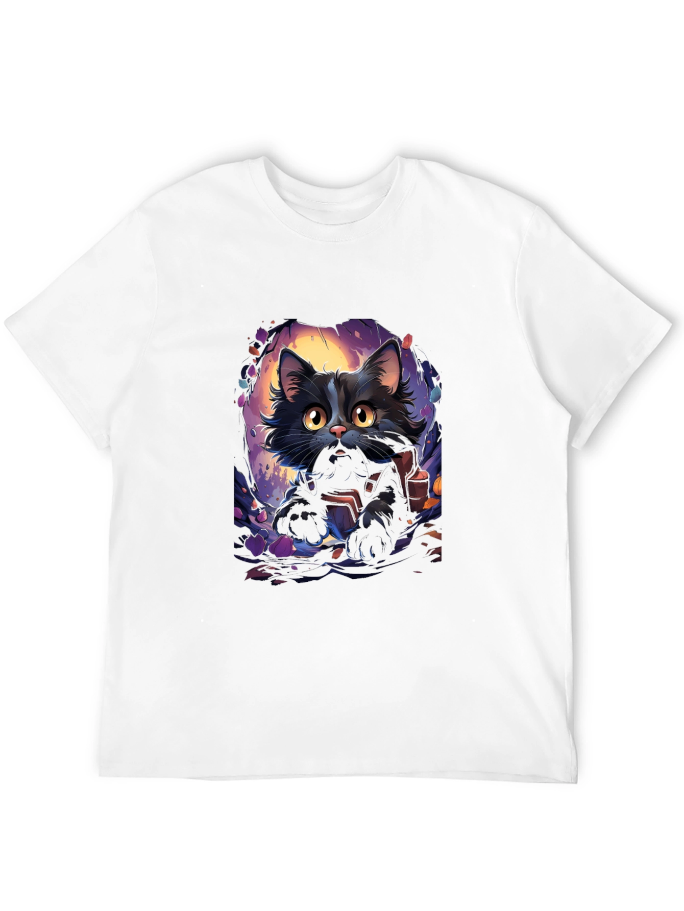 Black Cat Graphic Tee - Halloween Edition