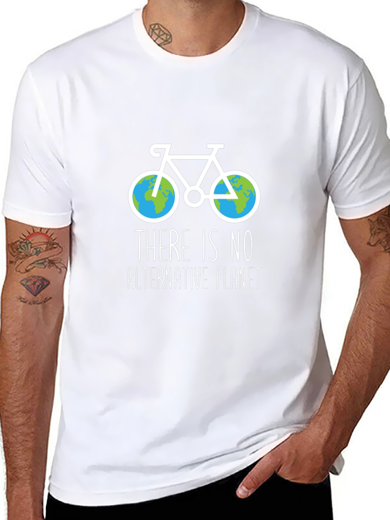 Eco-Friendly Planet Bicycle T-Shirt