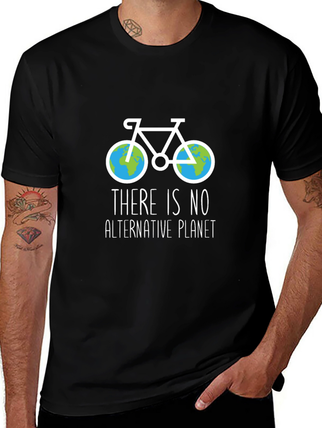 Eco-Friendly Planet Bicycle T-Shirt