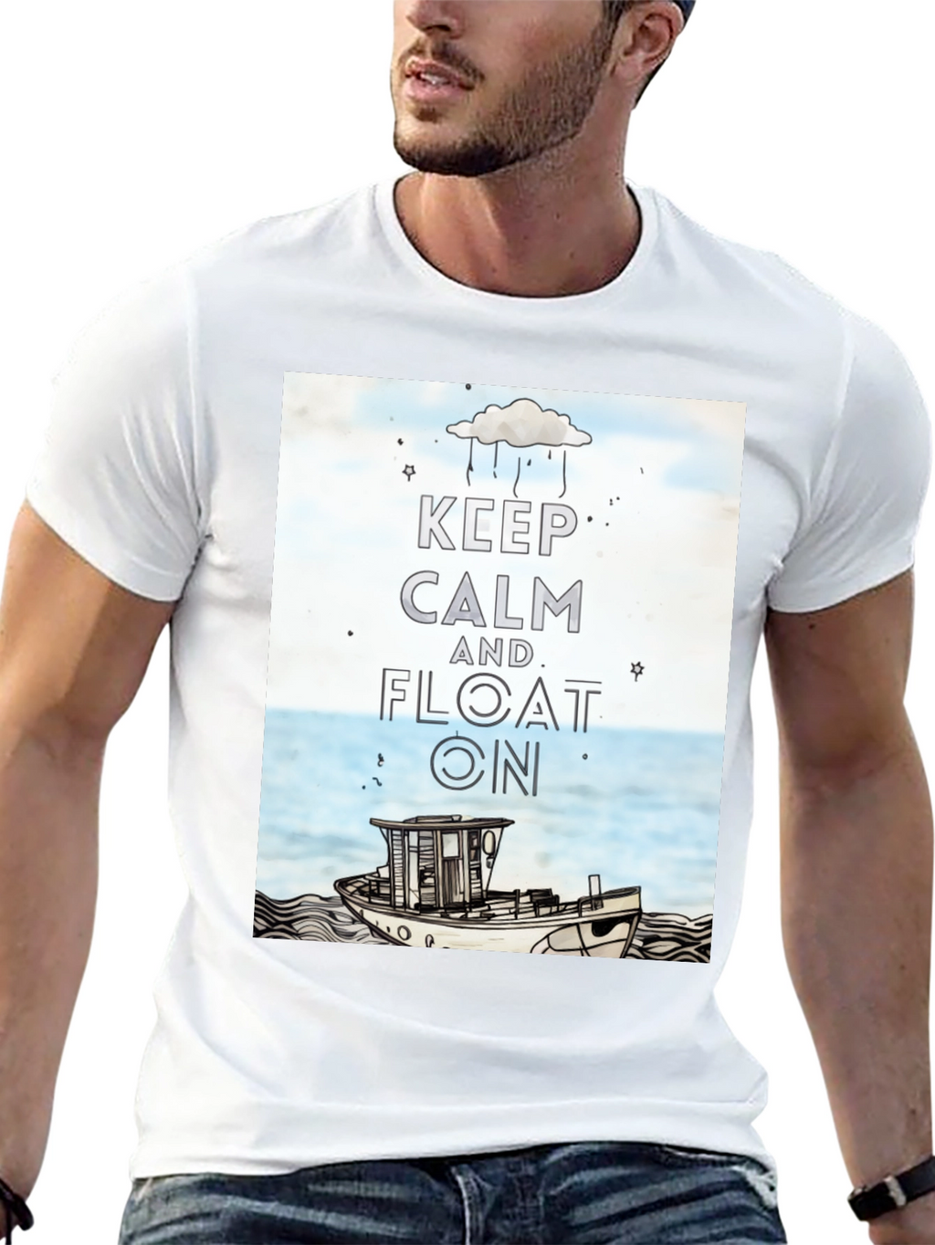 Keep Calm and Float On Graphic Tee