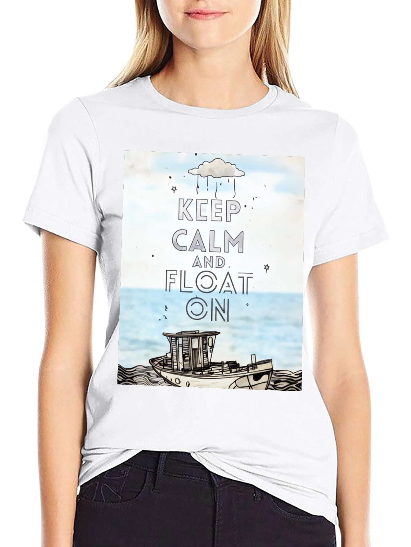 Keep Calm and Float On Graphic Tee