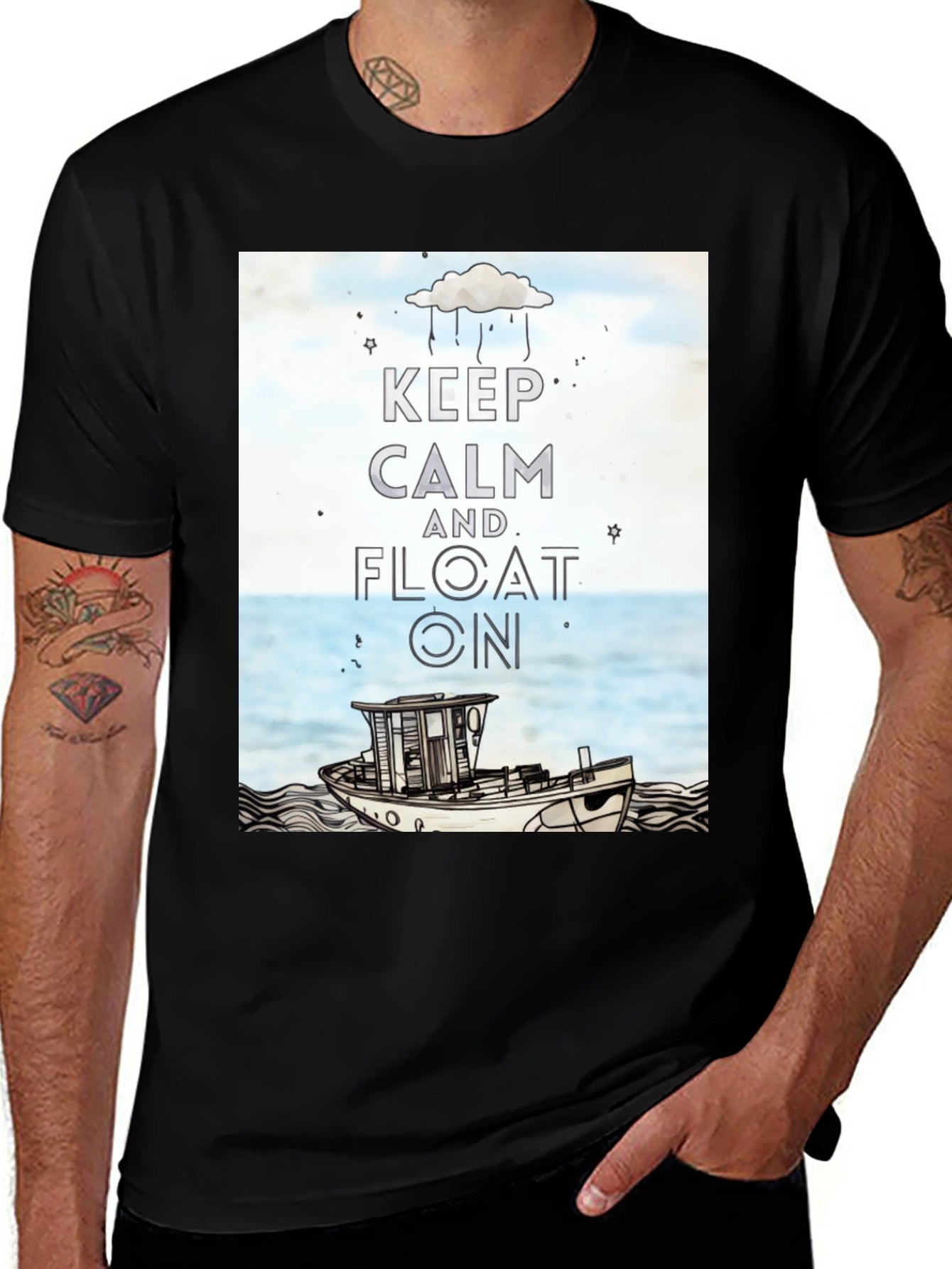 Keep Calm and Float On Graphic Tee