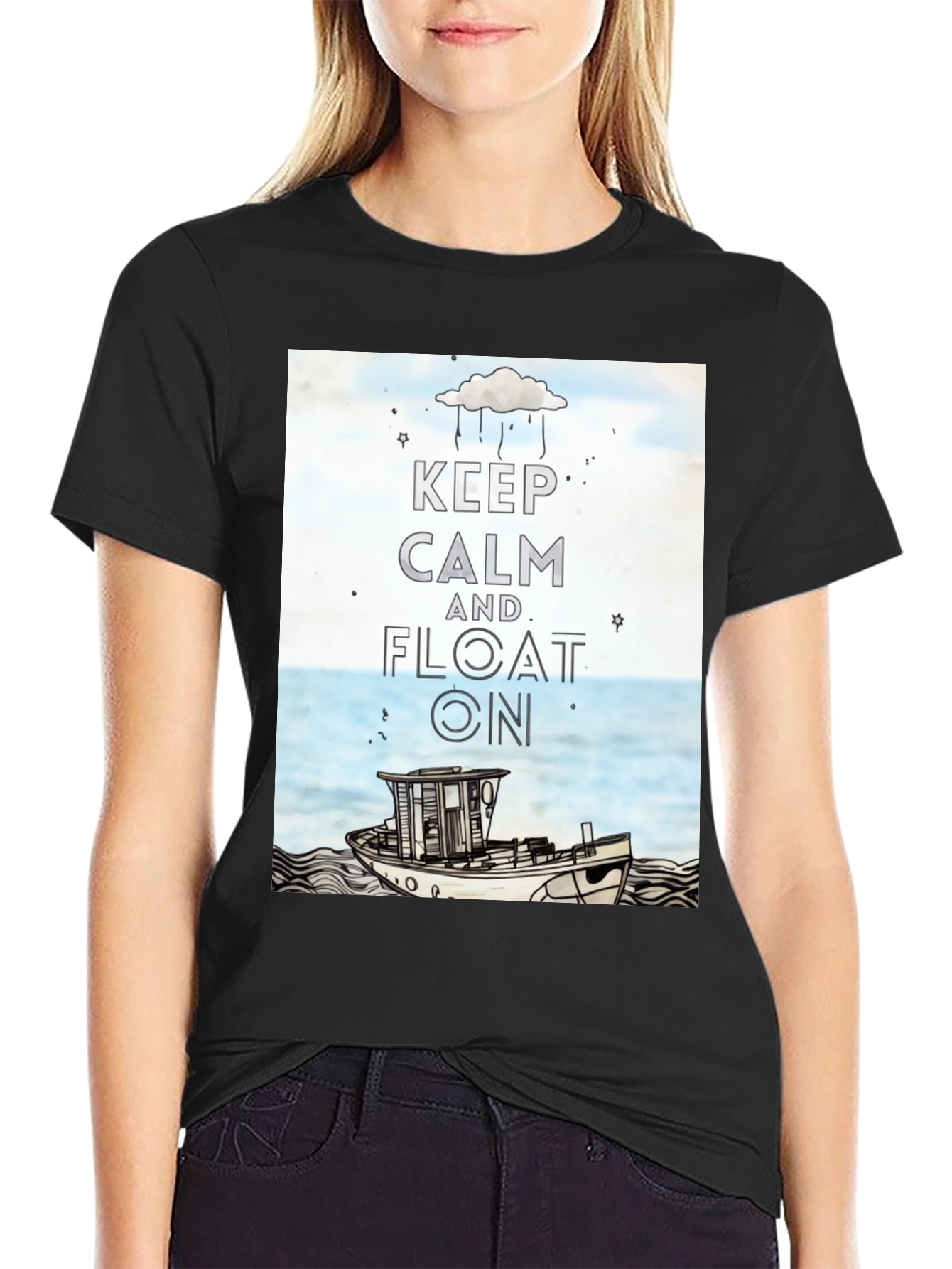 Keep Calm and Float On Graphic Tee