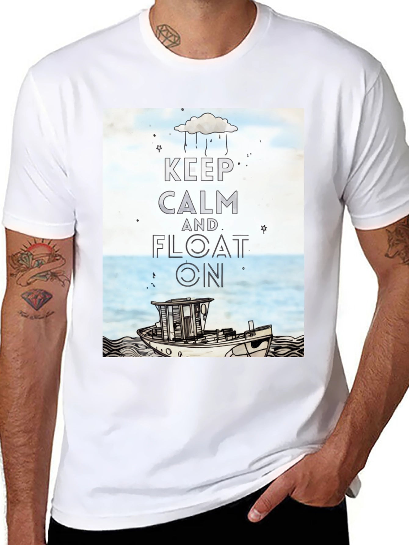 Keep Calm and Float On Graphic Tee