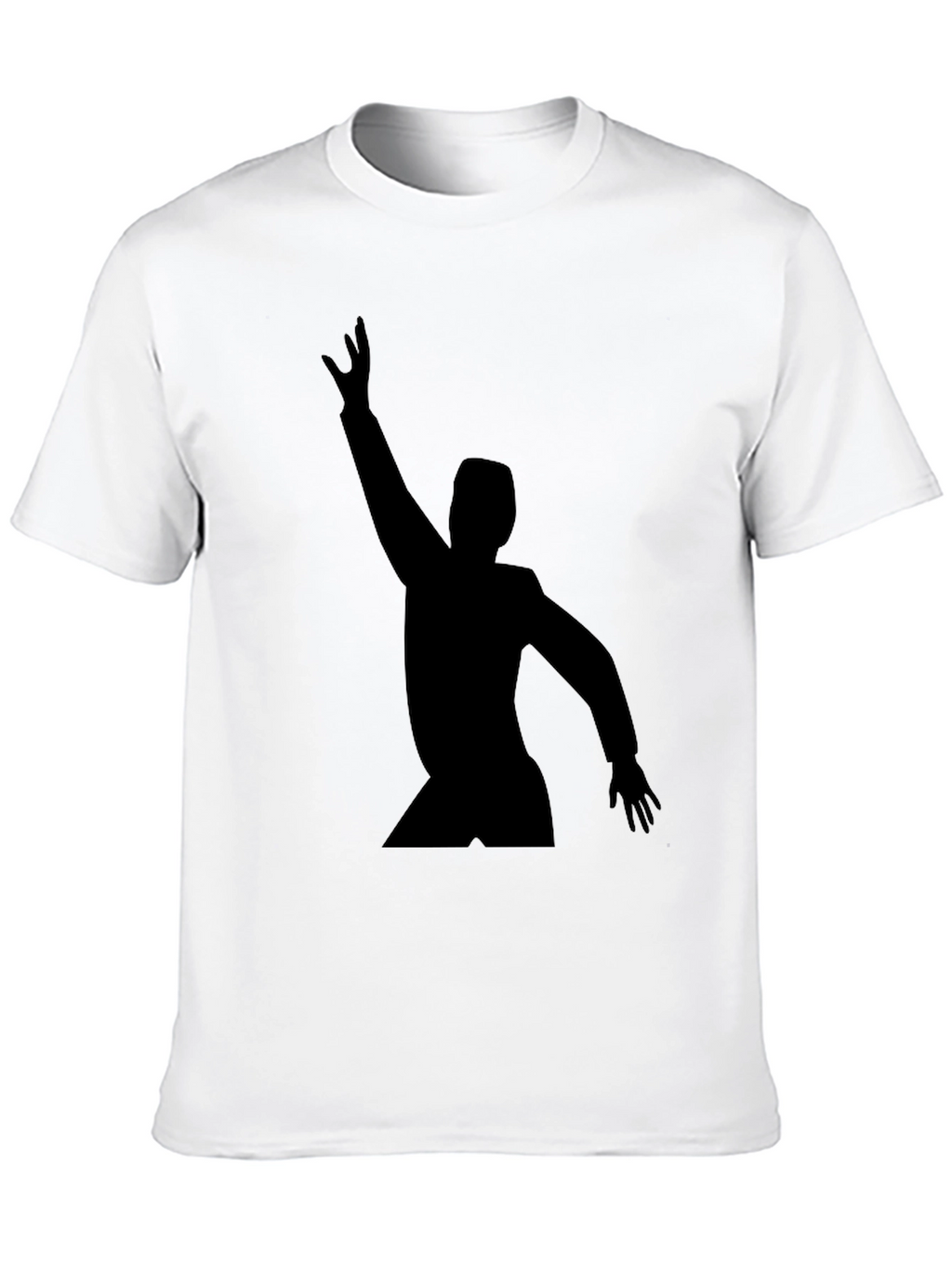 Mens Black T-Shirt with Silhouette Graphic
